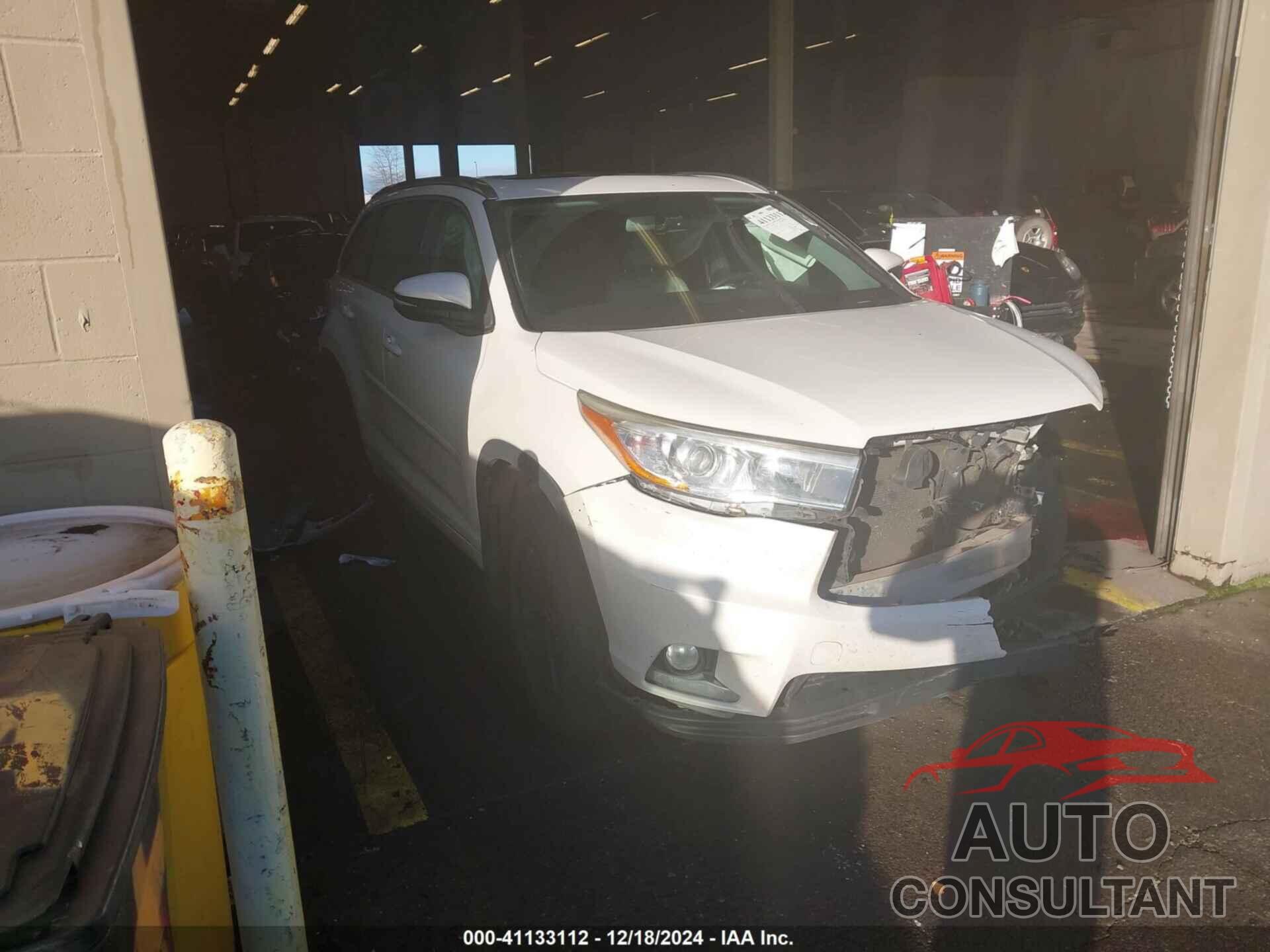 TOYOTA HIGHLANDER 2016 - 5TDDKRFH3GS340165