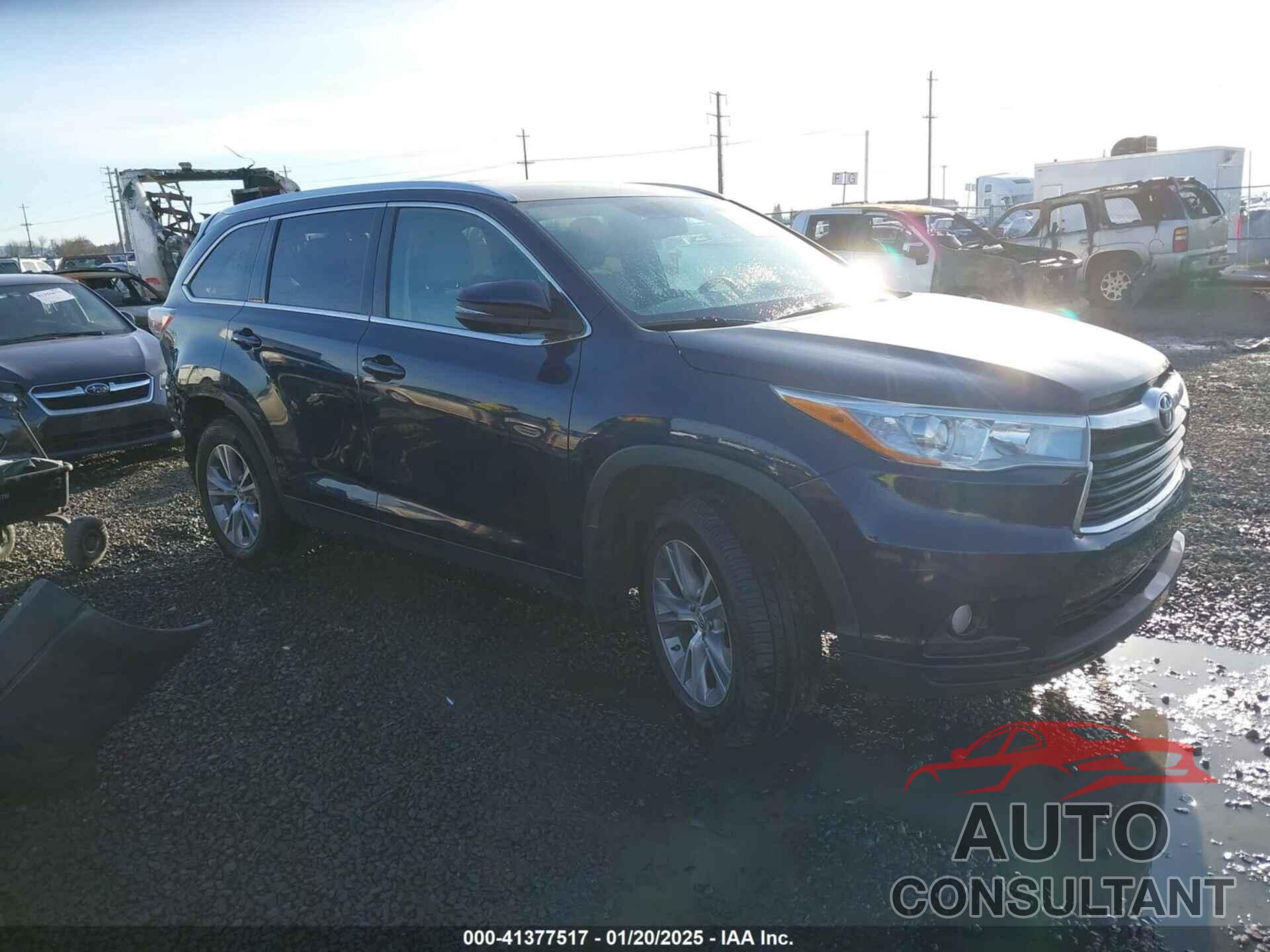 TOYOTA HIGHLANDER 2015 - 5TDJKRFH5FS096827