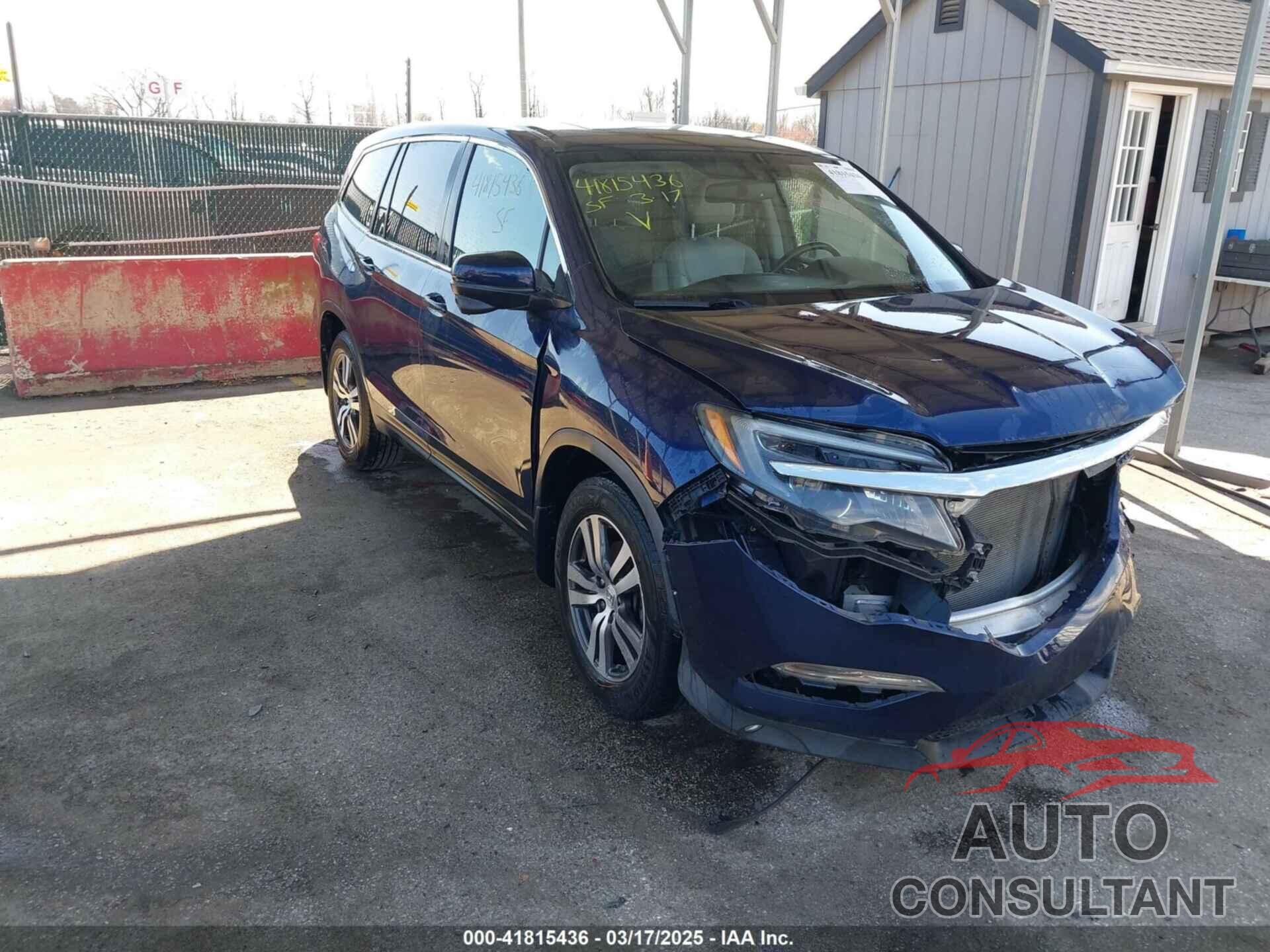 HONDA PILOT 2016 - 5FNYF6H51GB117053
