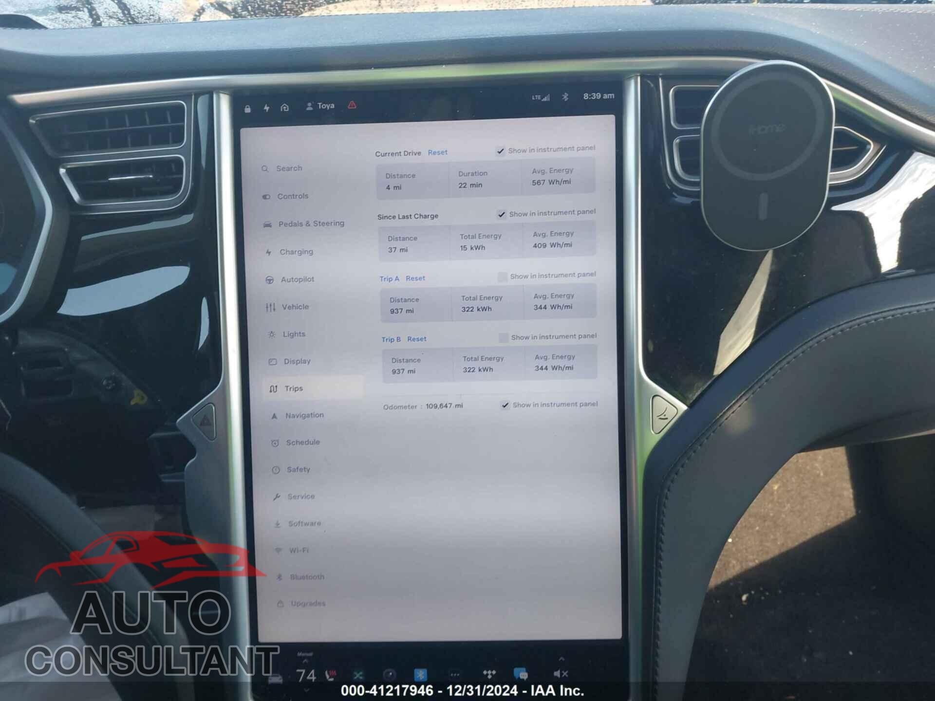 TESLA MODEL S 2015 - 5YJSA1E23FF113294
