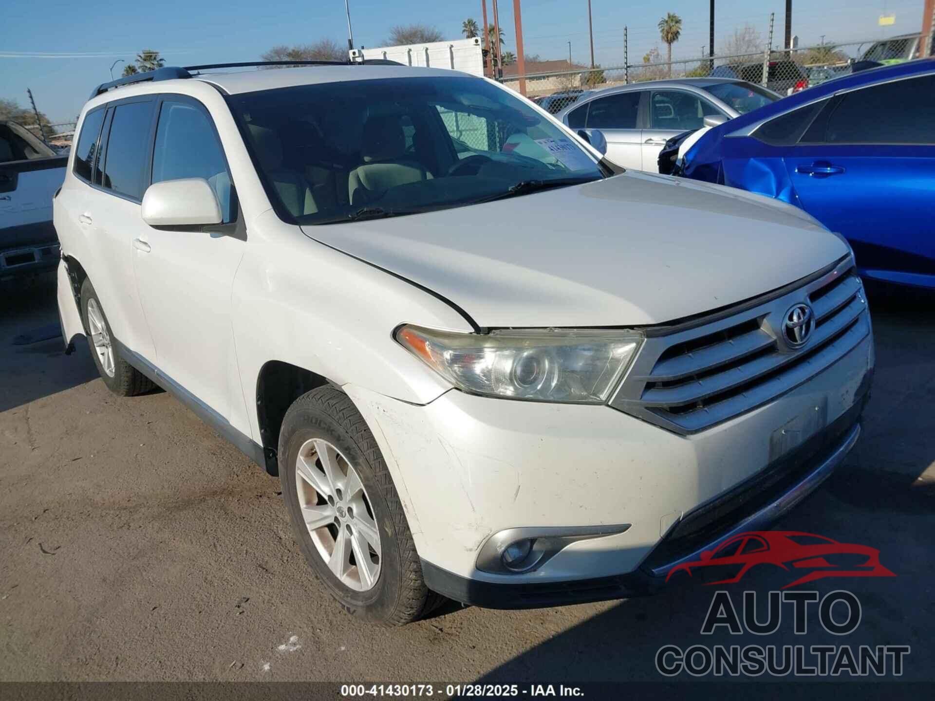 TOYOTA HIGHLANDER 2012 - 5TDZK3EH6CS084845