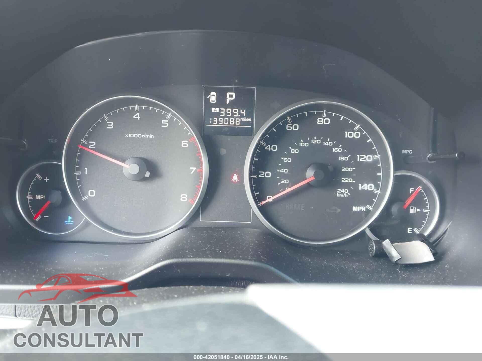 SUBARU OUTBACK 2014 - 4S4BRBCCXE3297733