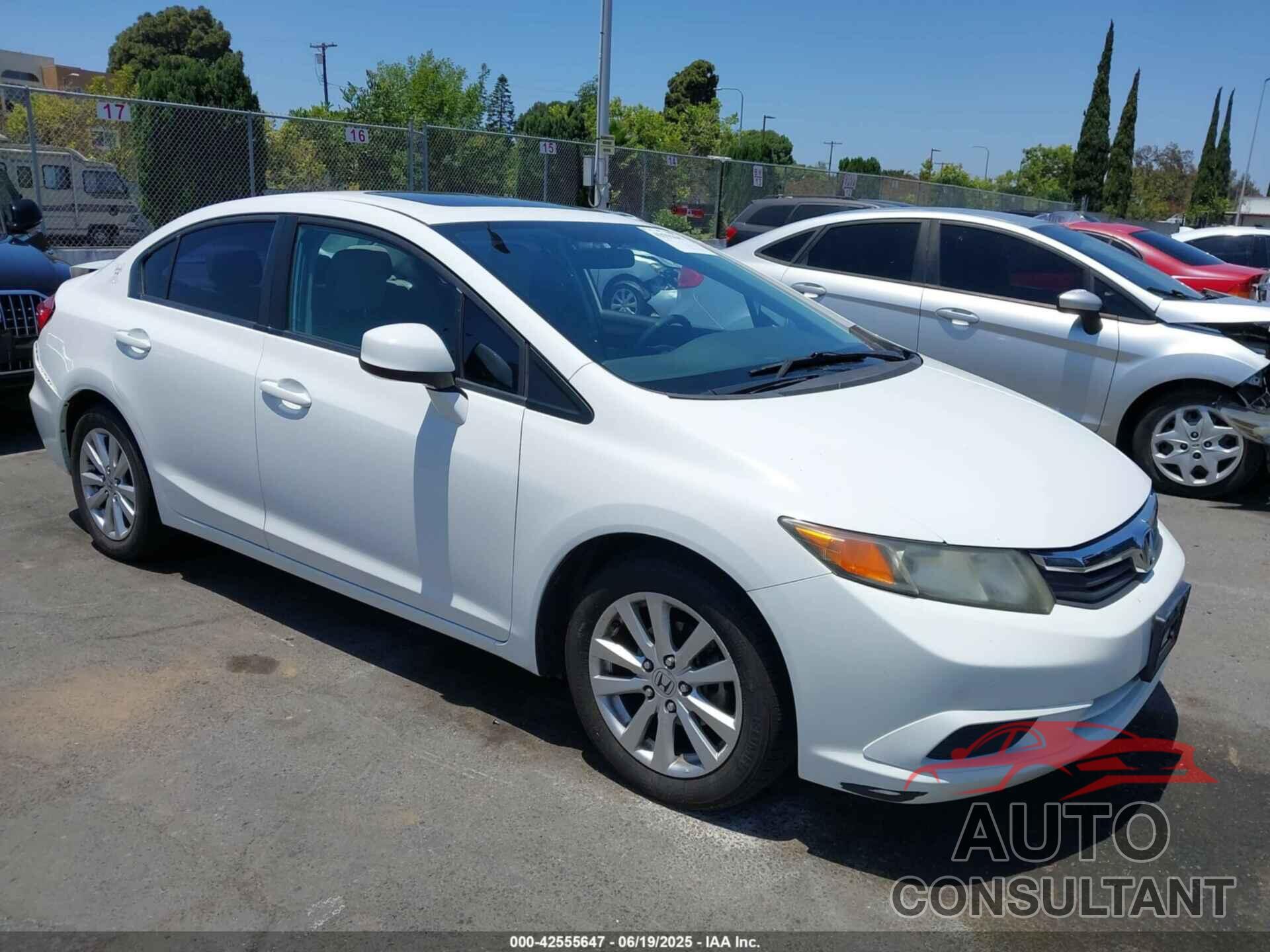 HONDA CIVIC 2012 - 19XFB2F99CE361132