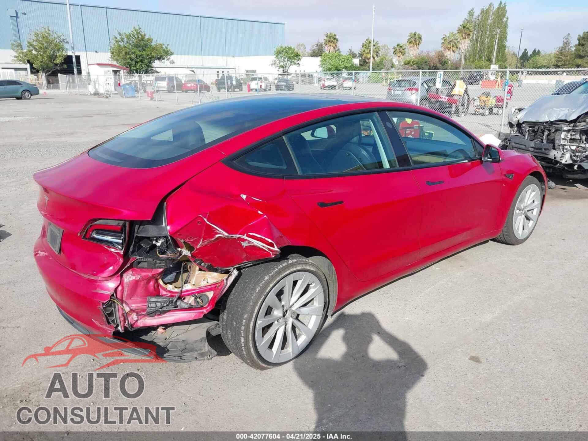 TESLA MODEL 3 2022 - 5YJ3E1EA4NF144407