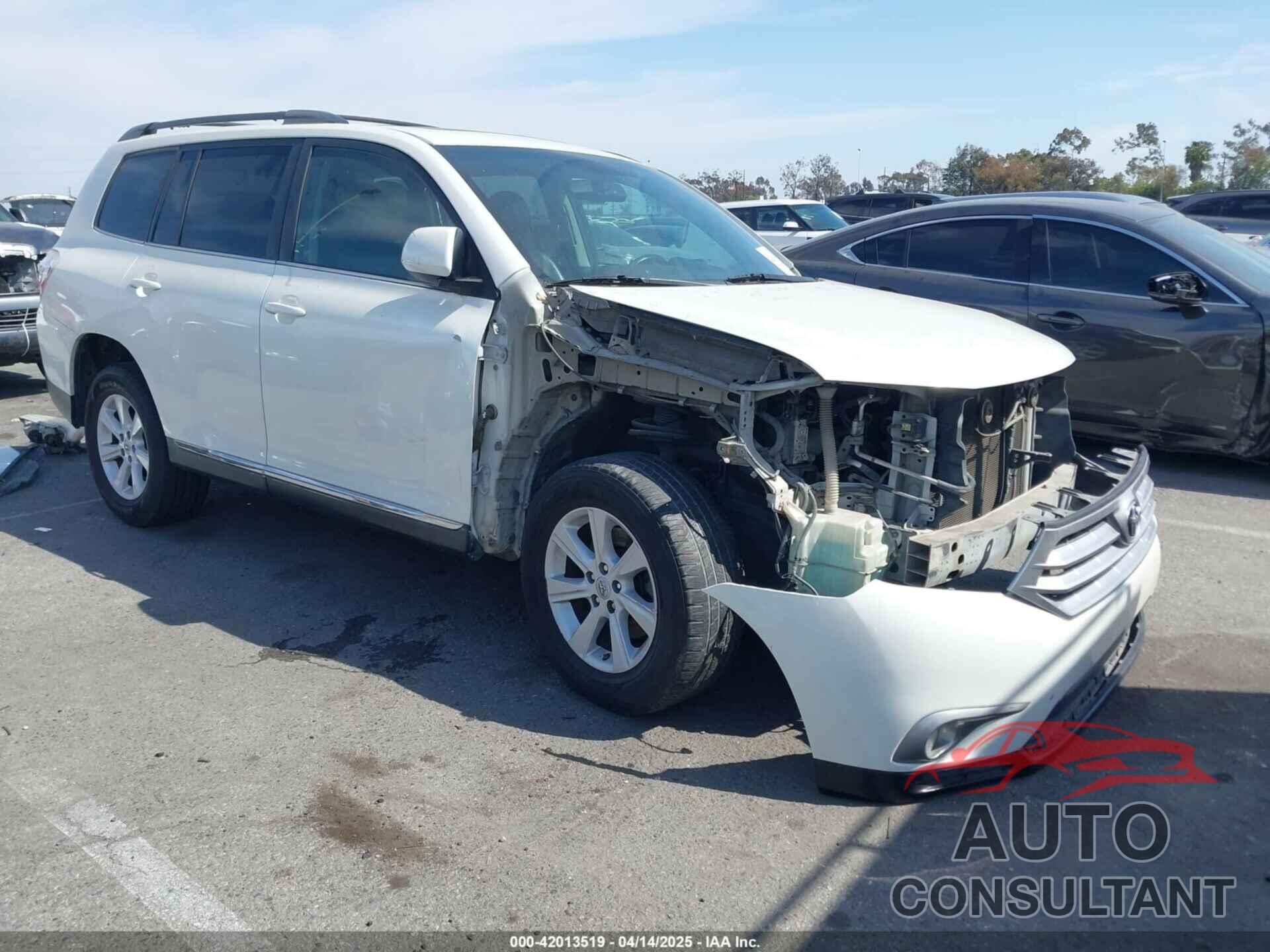 TOYOTA HIGHLANDER 2012 - 5TDZA3EH9CS023847