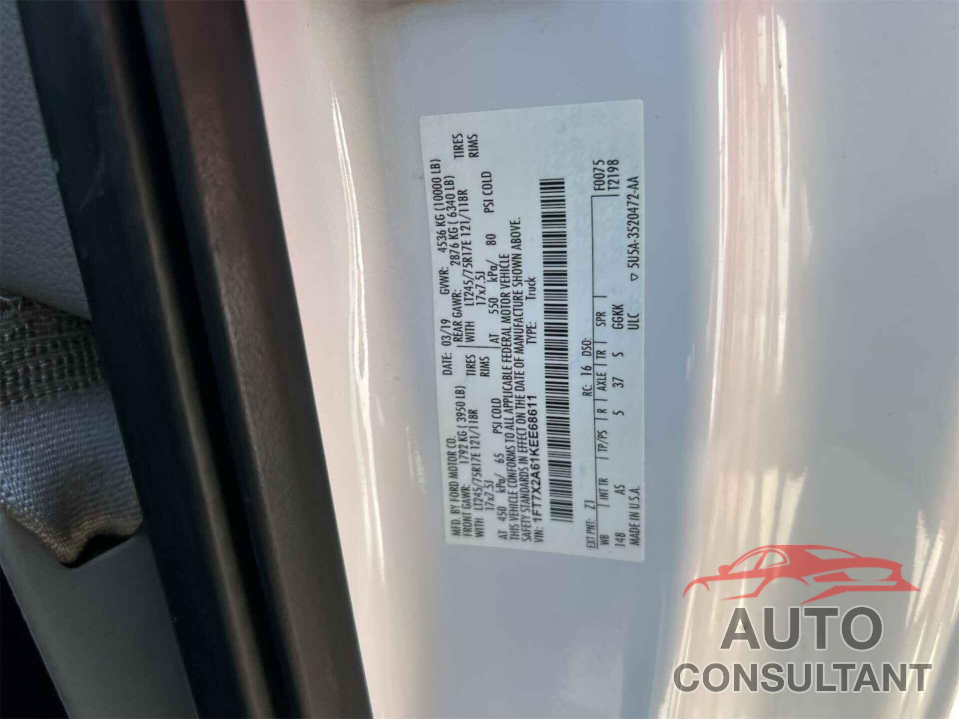 FORD F250 2019 - 1FT7X2A61KEE68611