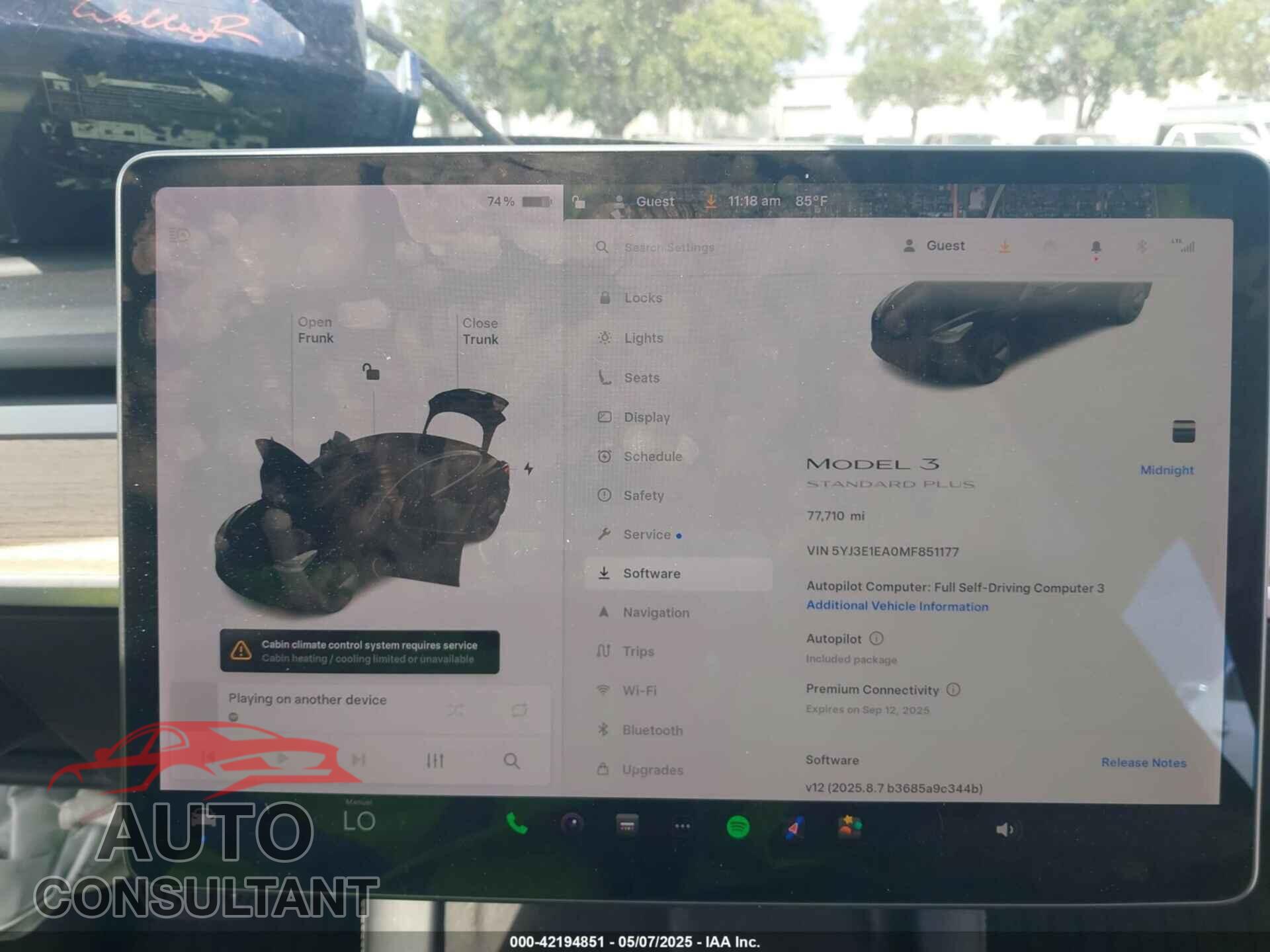 TESLA MODEL 3 2021 - 5YJ3E1EA0MF851177