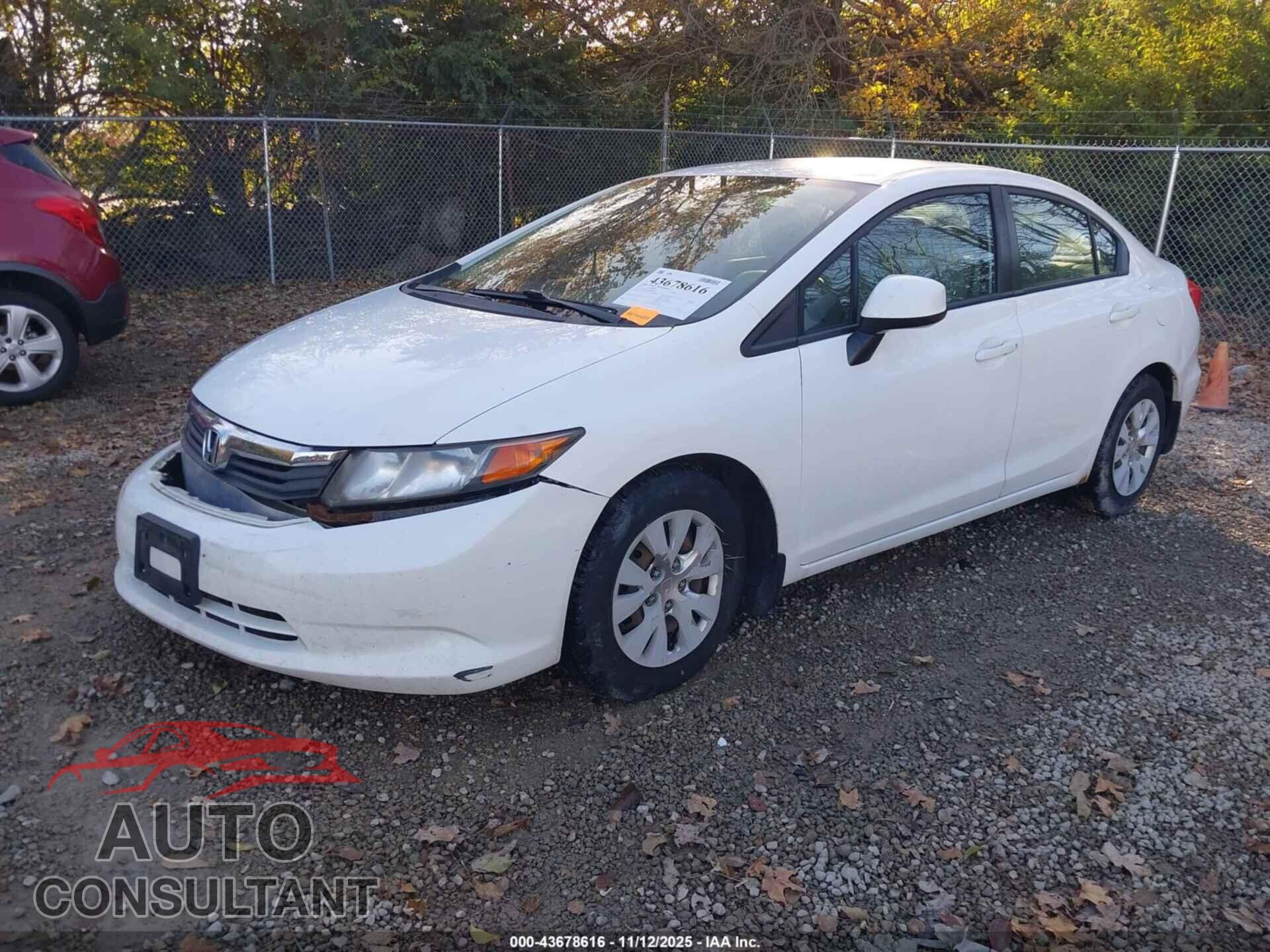 HONDA CIVIC 2012 - 19XFB2F57CE106914