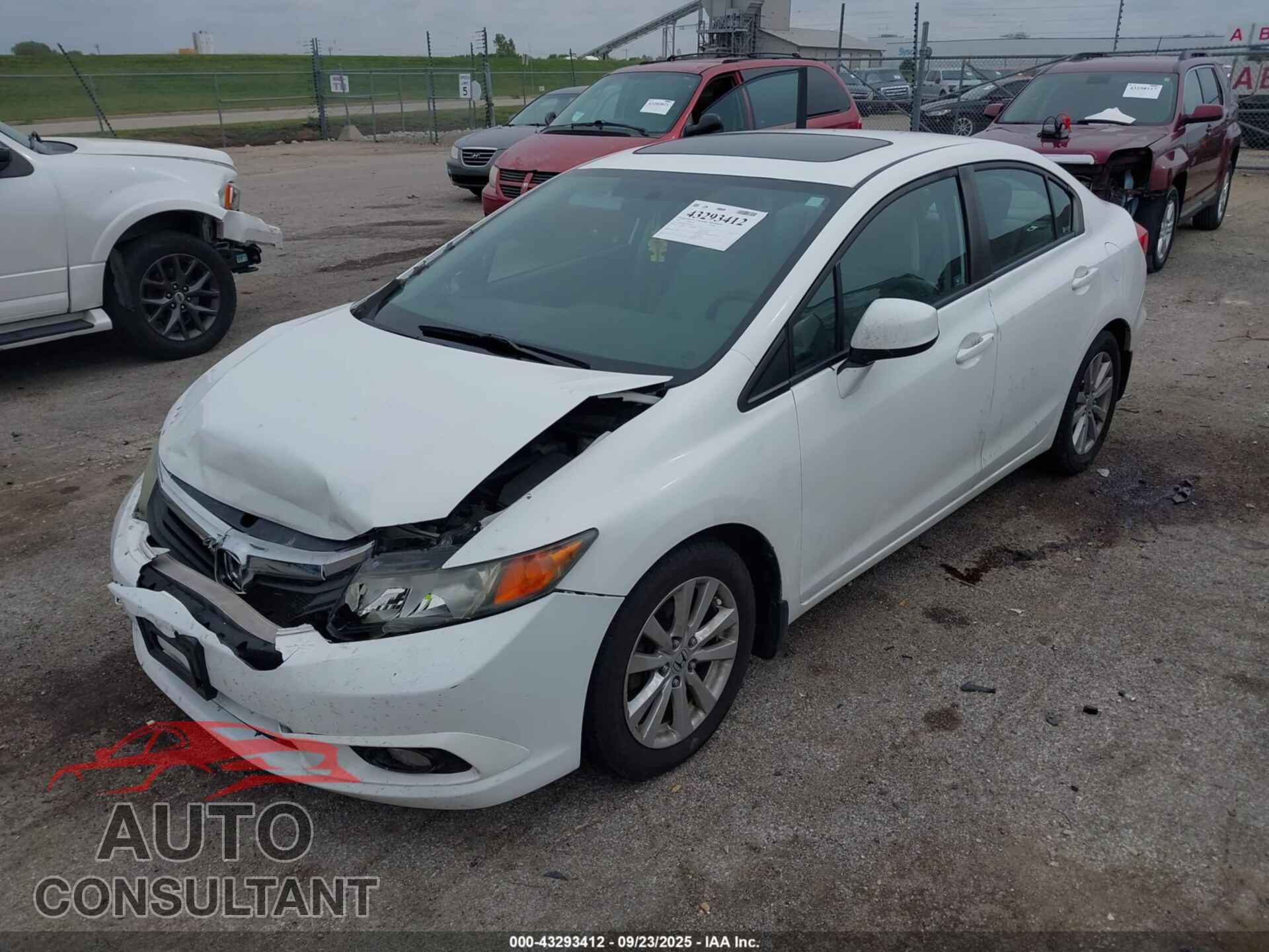 HONDA CIVIC 2012 - 19XFB2F84CE109134
