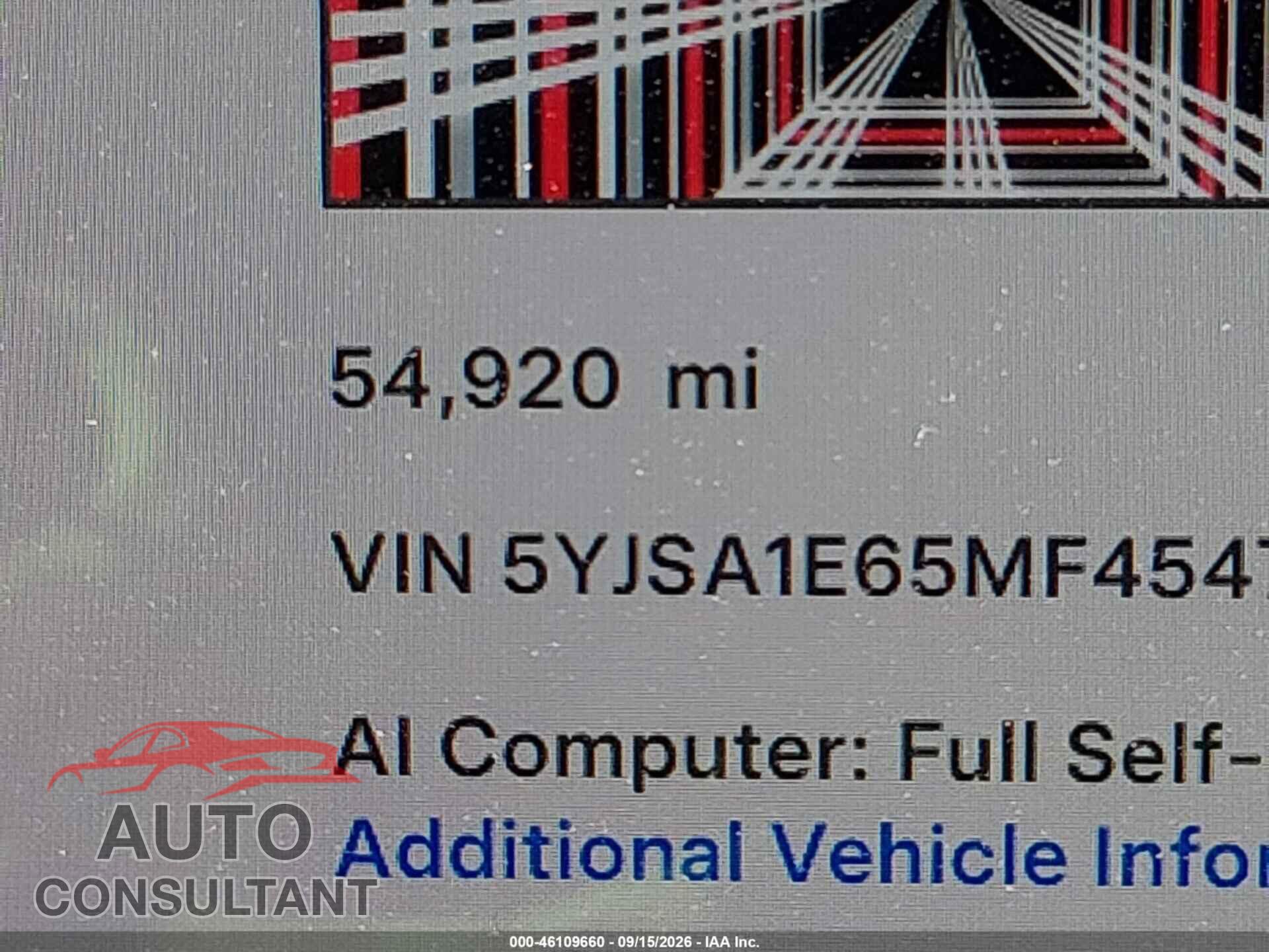 TESLA MODEL S 2021 - 5YJSA1E65MF454776