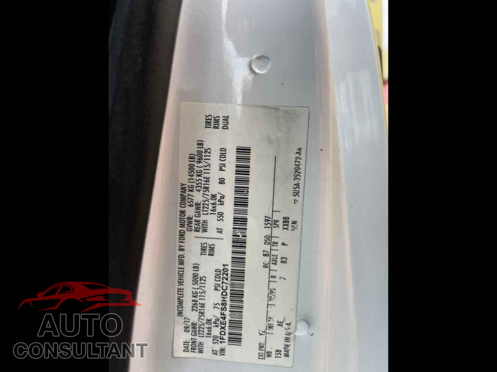 FORD ECONOLINE 2017 - 1FDXE4FS8HDC72201