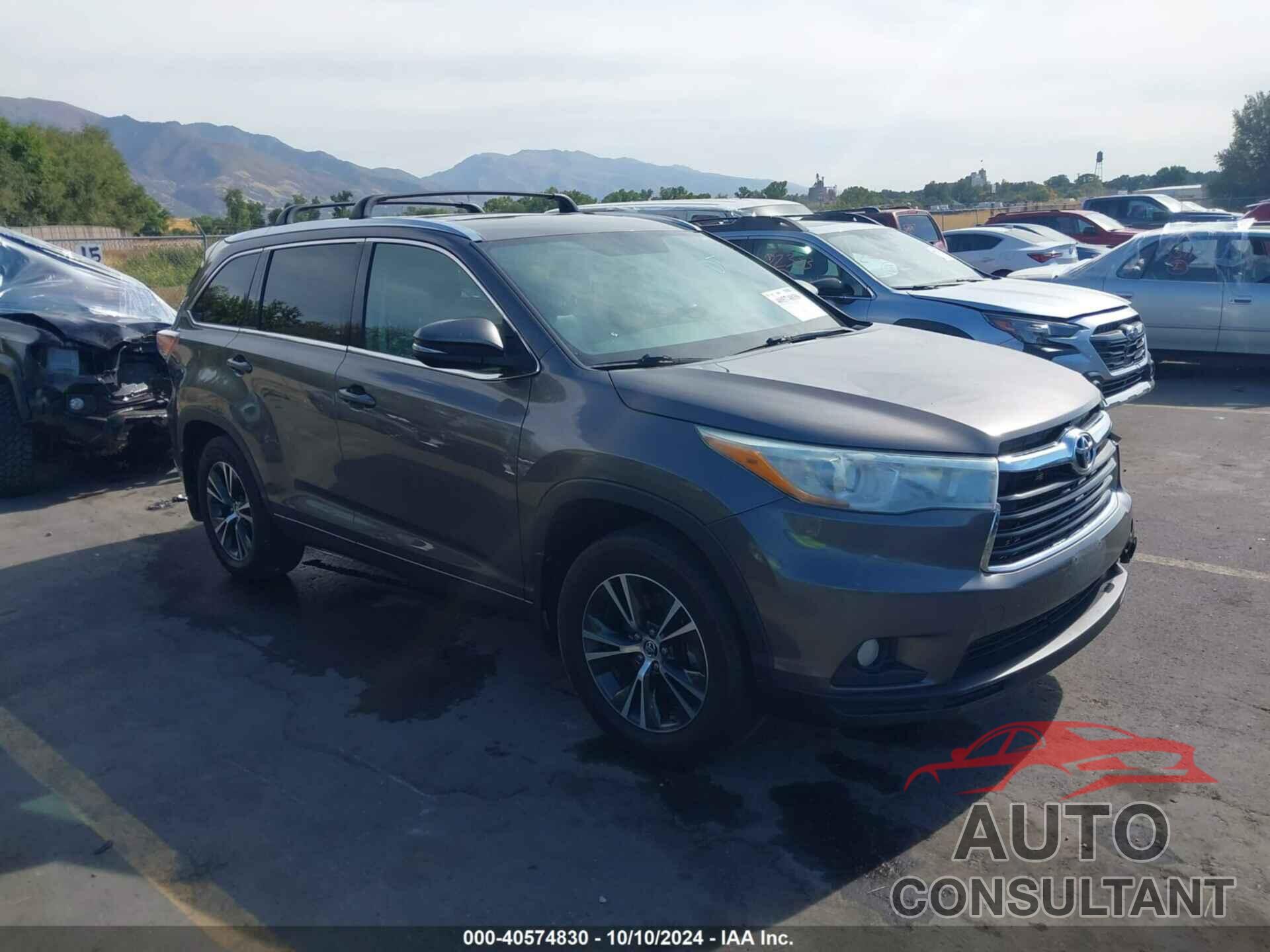 TOYOTA HIGHLANDER 2016 - 5TDJKRFH8GS264476