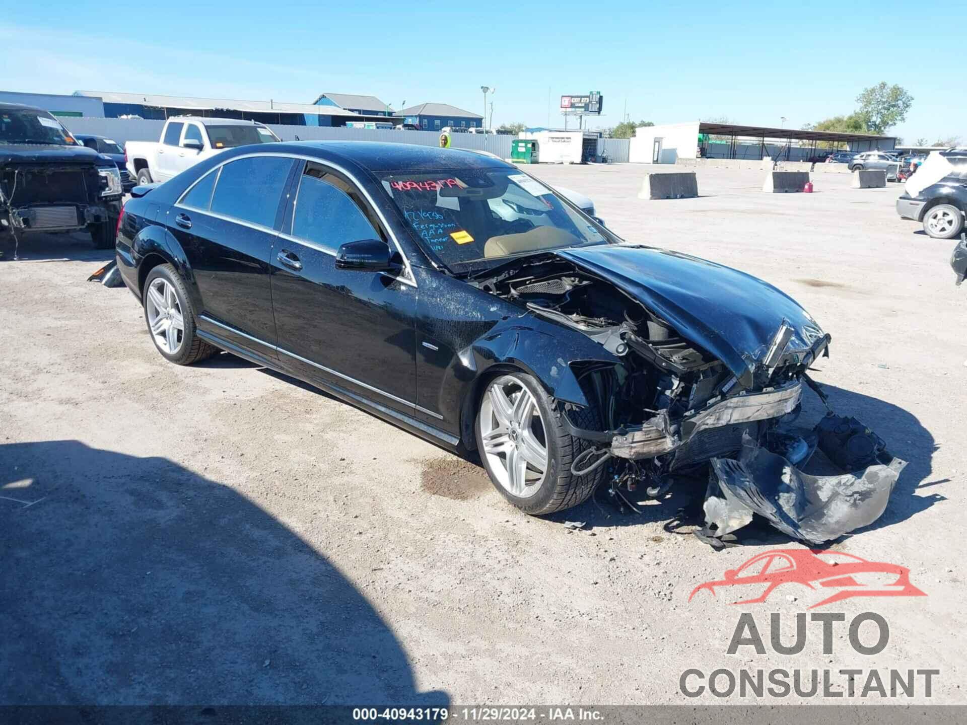 MERCEDES-BENZ S 550 2012 - WDDNG7DB7CA432403