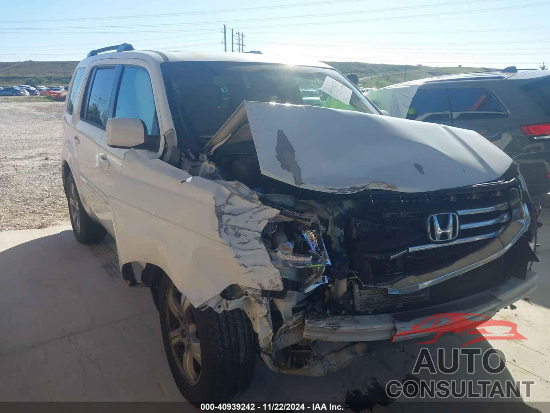 HONDA PILOT 2012 - 5FNYF4H73CB043215