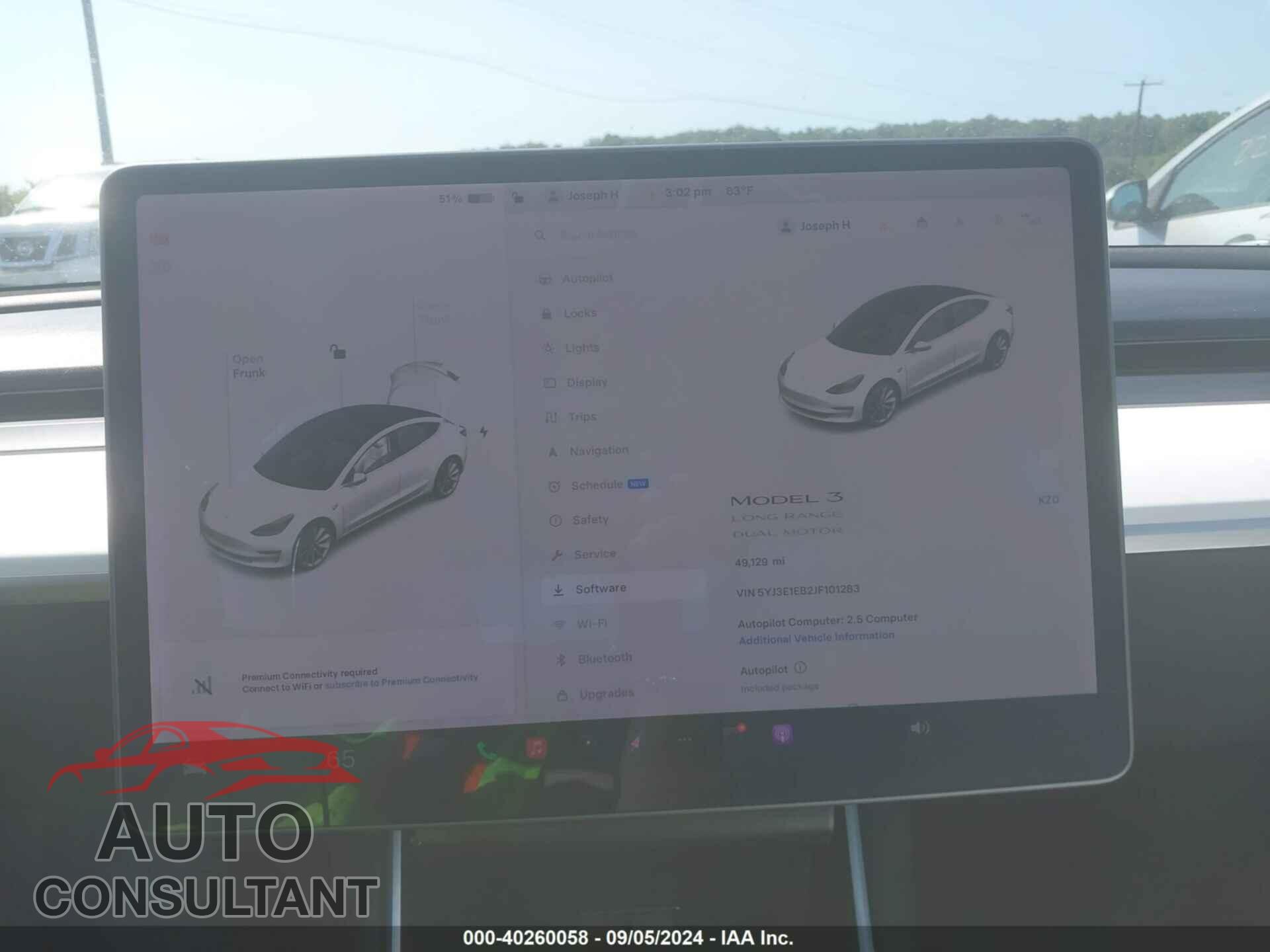 TESLA MODEL 3 2018 - 5YJ3E1EB2JF101283