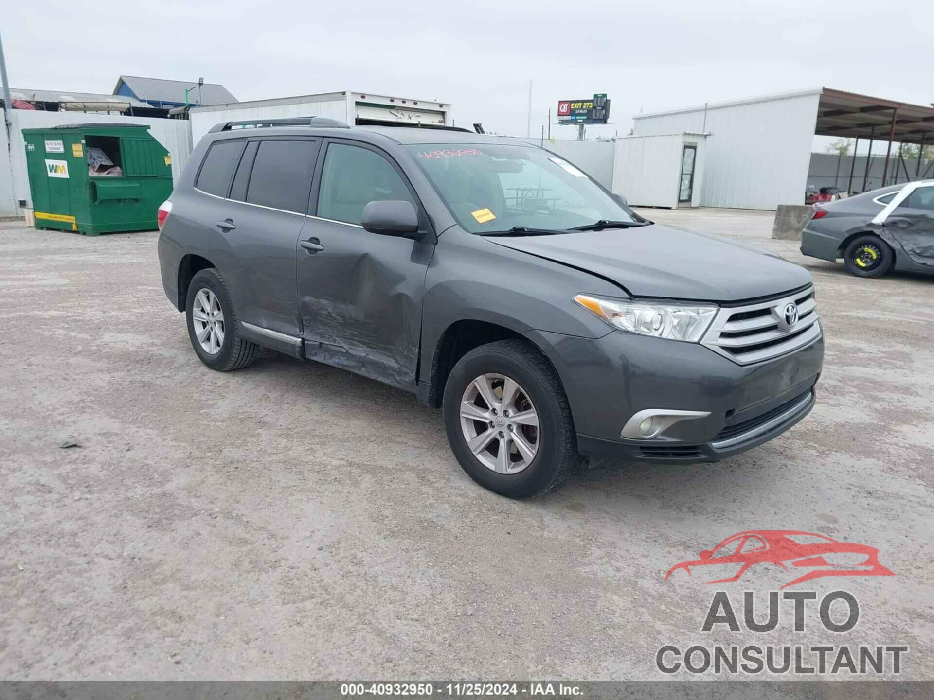 TOYOTA HIGHLANDER 2011 - 5TDZK3EHXBS034898