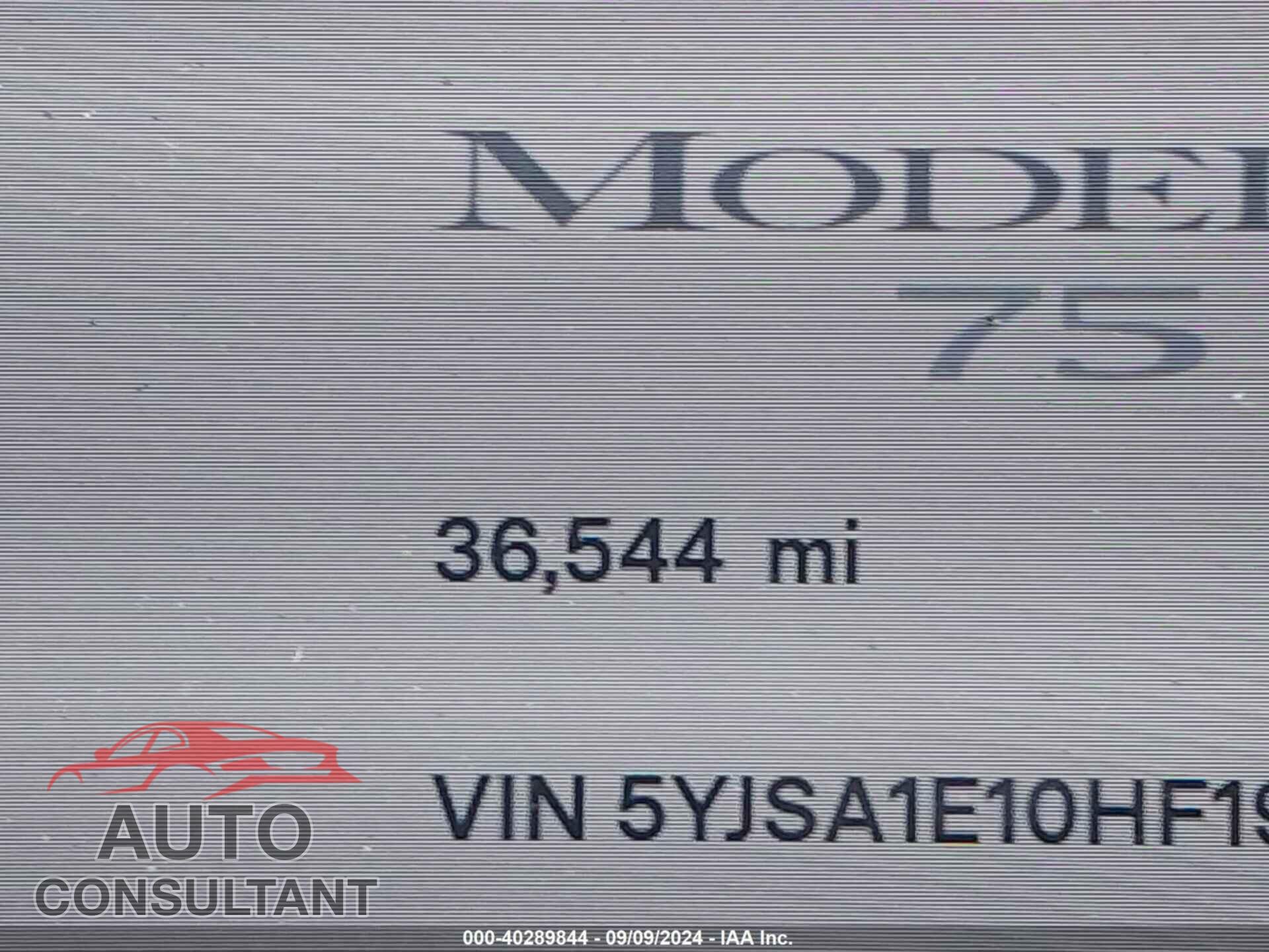TESLA MODEL S 2017 - 5YJSA1E10HF198878