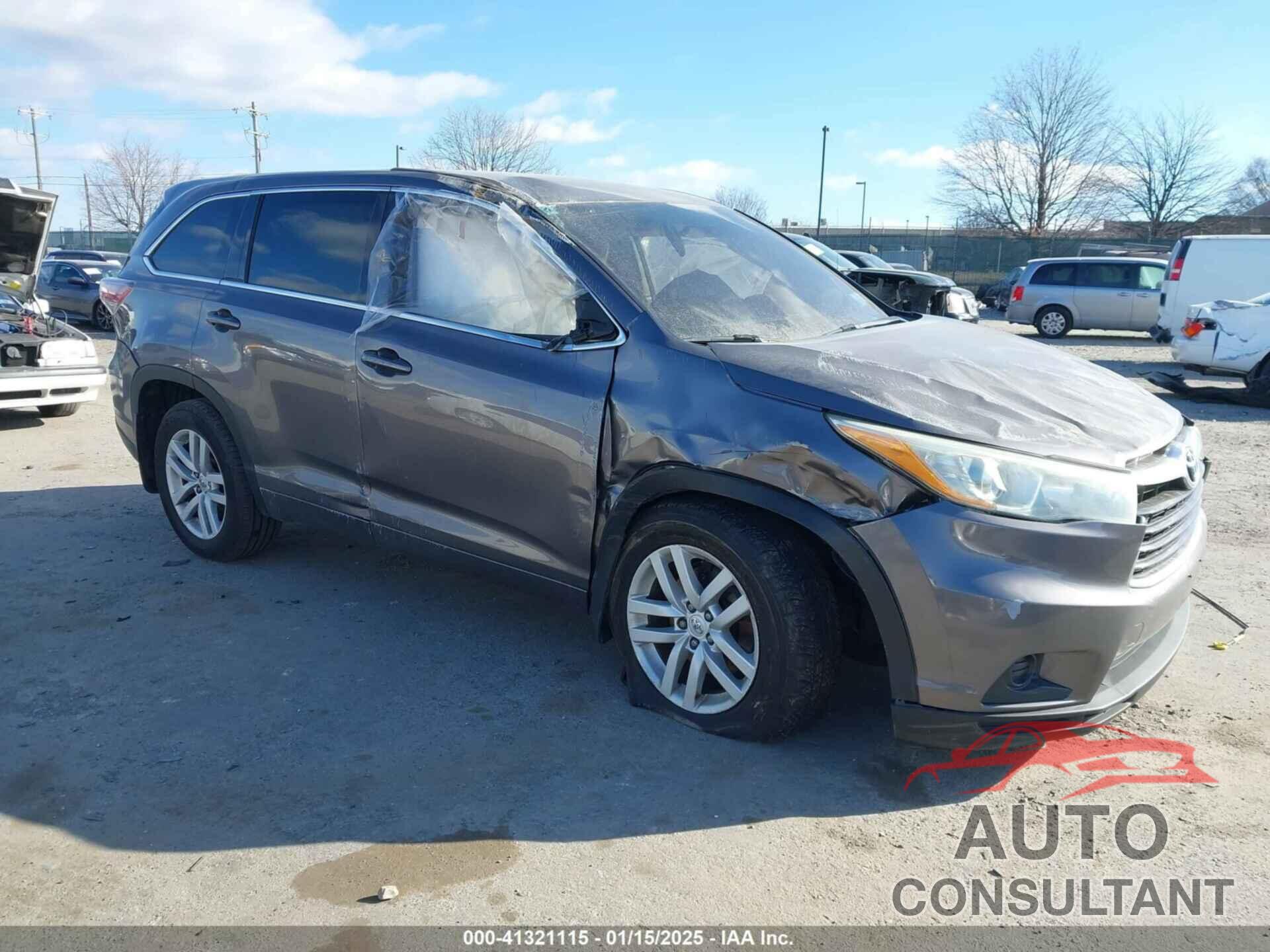 TOYOTA HIGHLANDER 2015 - 5TDBKRFH7FS133266