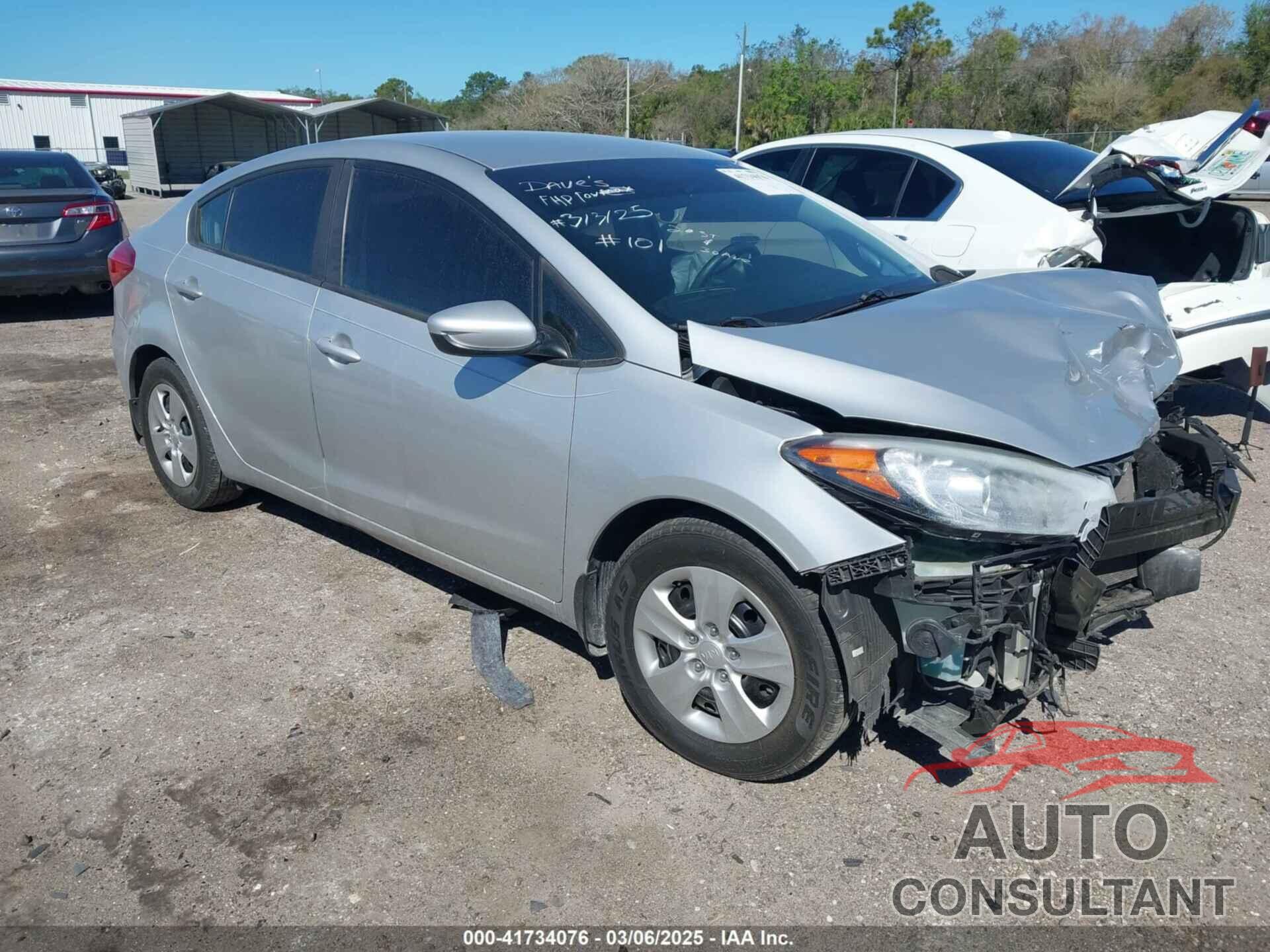 KIA FORTE 2016 - KNAFK4A67G5508216