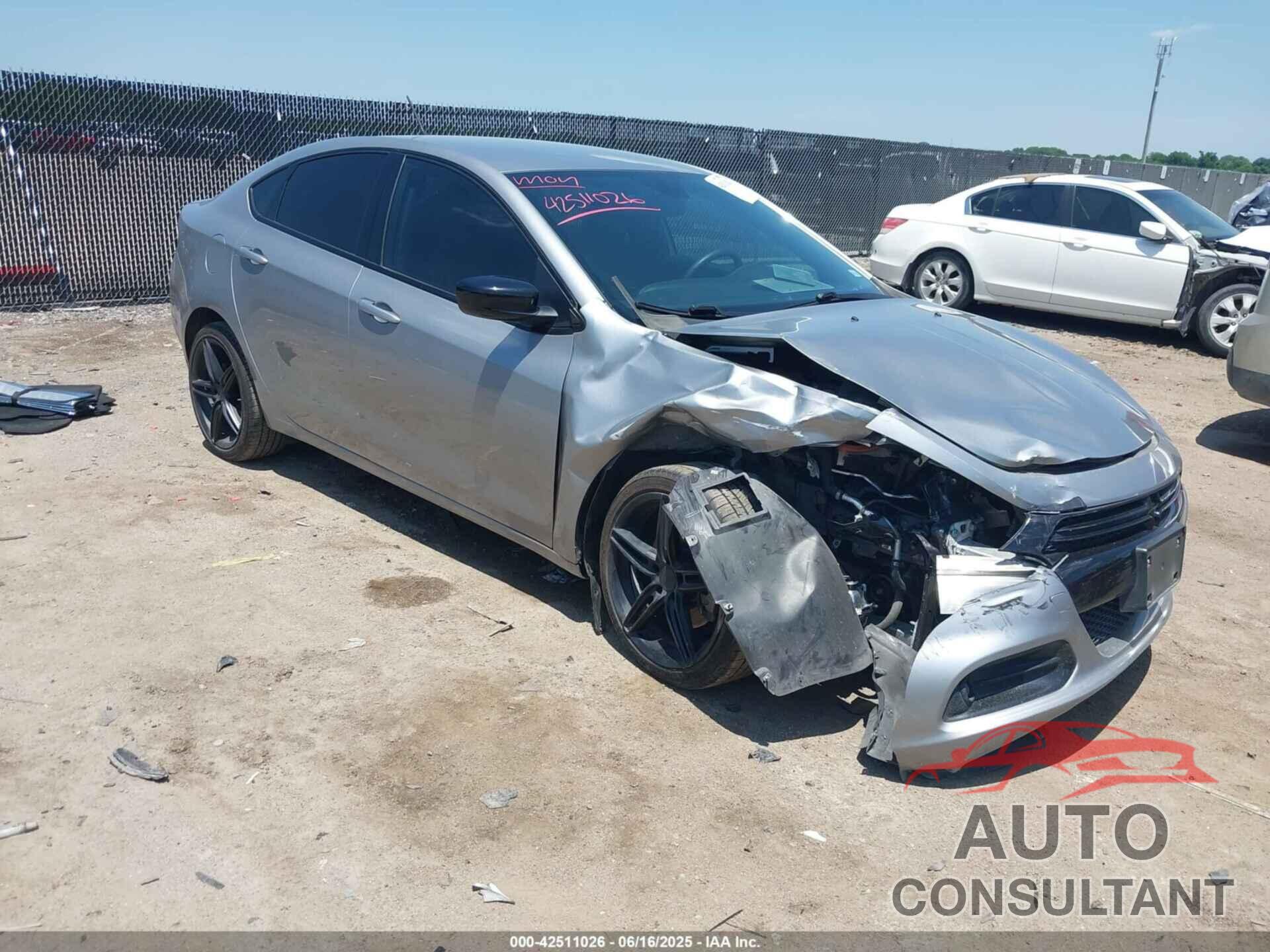 DODGE DART 2015 - 1C3CDFBB5FD301470