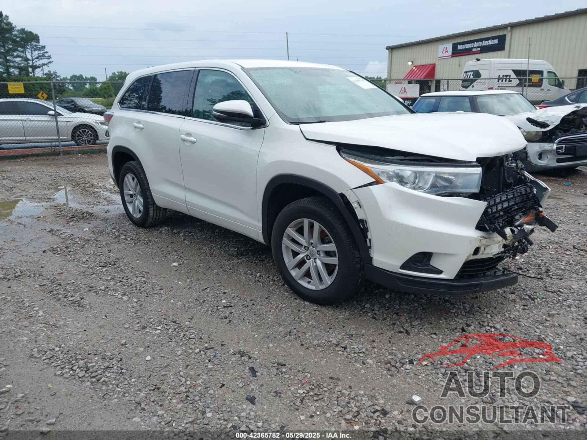 TOYOTA HIGHLANDER 2015 - 5TDZKRFH0FS063060