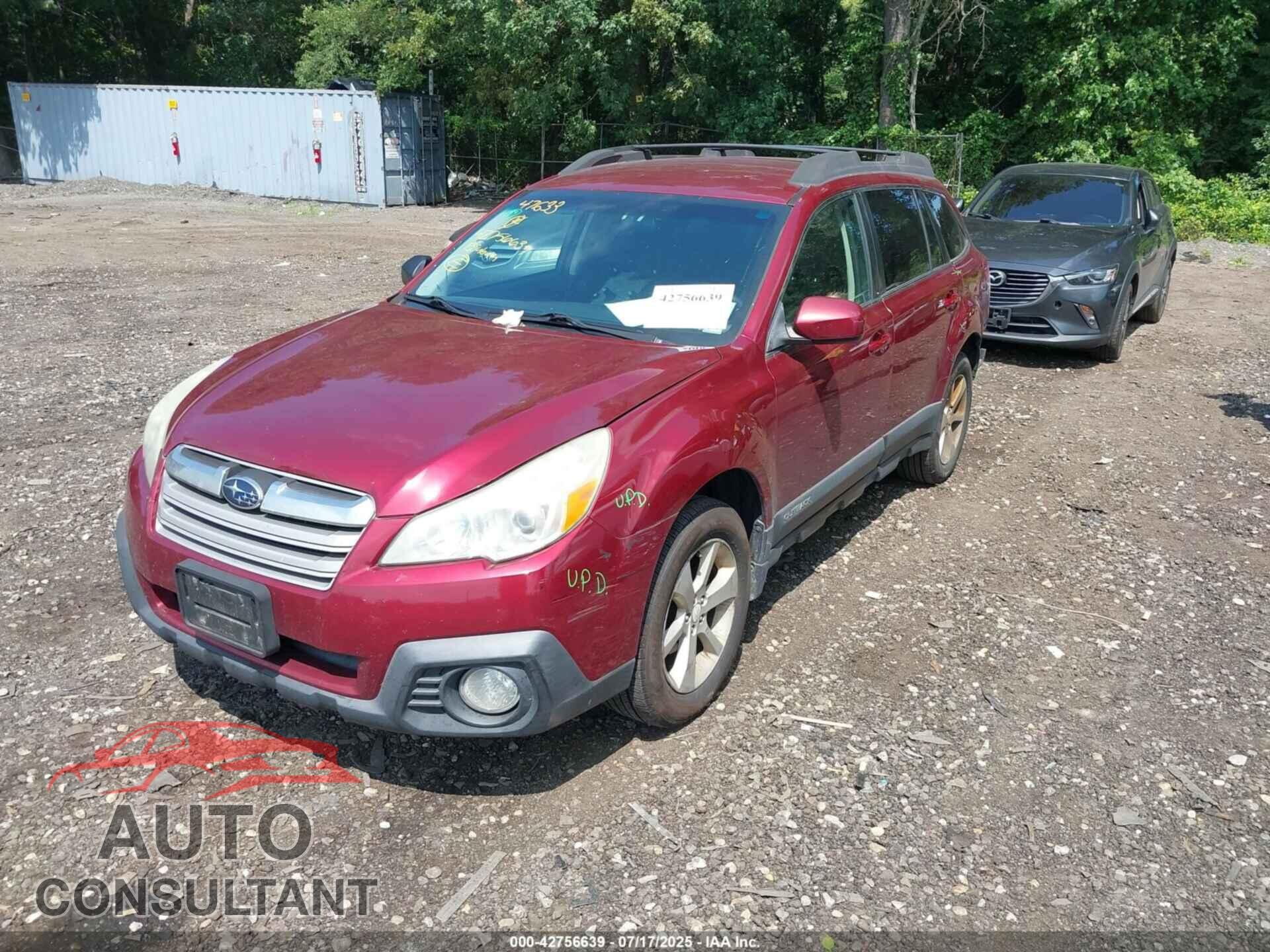 SUBARU OUTBACK 2013 - 4S4BRBCC9D3300765
