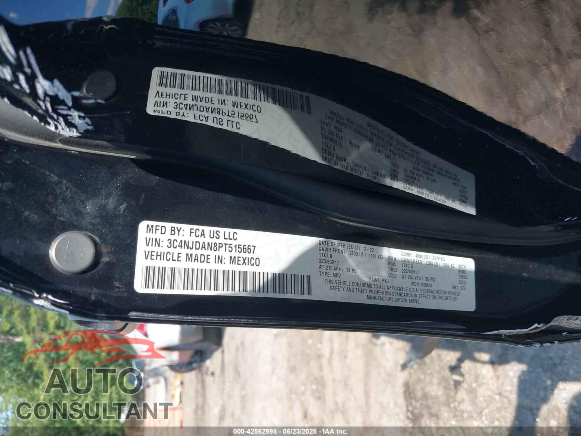 JEEP COMPASS 2023 - 3C4NJDAN8PT515667