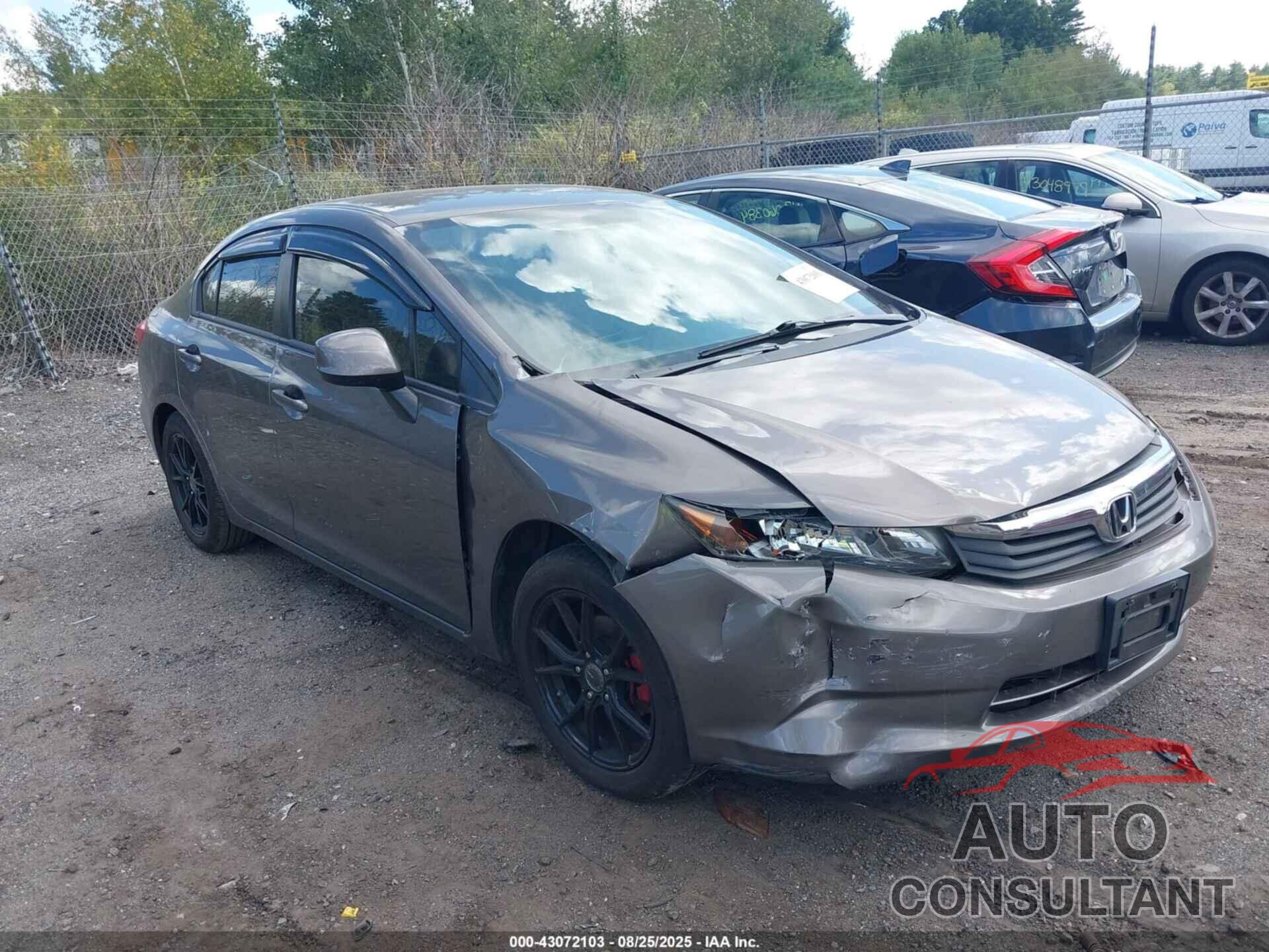 HONDA CIVIC 2012 - 19XFB2F59CE332694