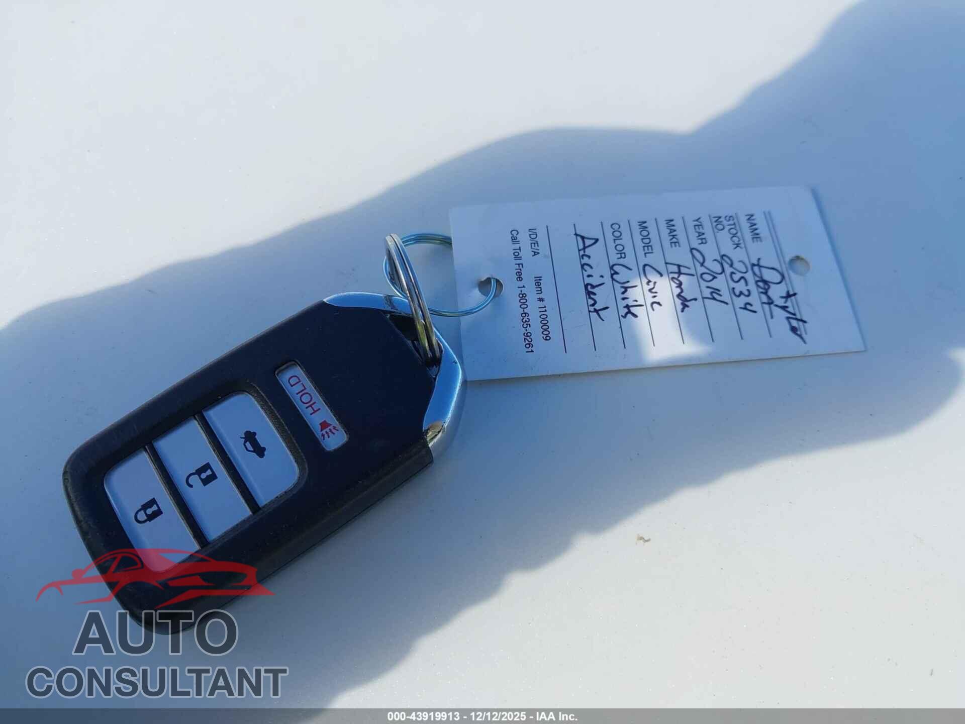 HONDA CIVIC 2014 - 19XFB2F90EE242534