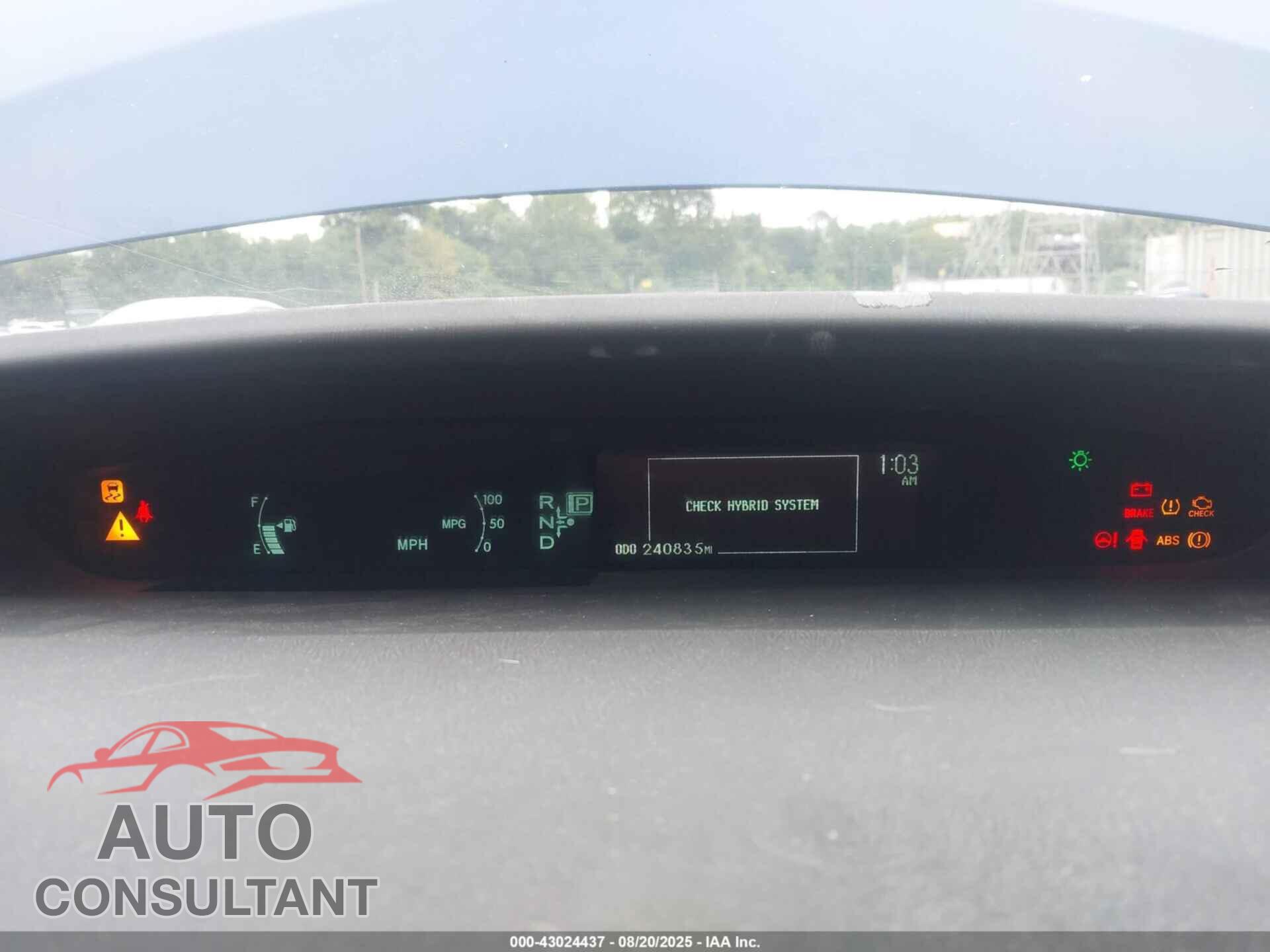 TOYOTA PRIUS 2011 - JTDKN3DU1B0322688