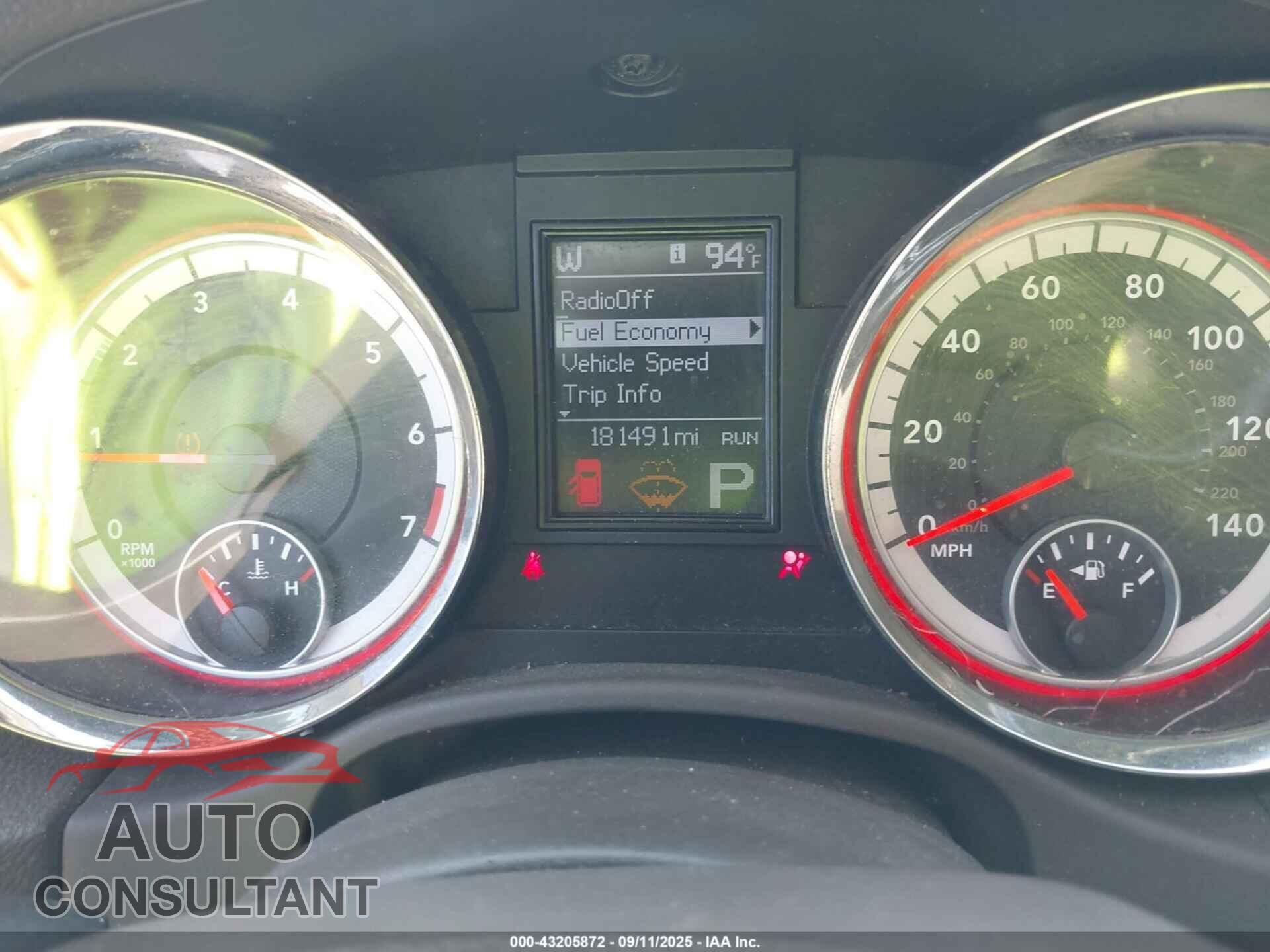 DODGE DURANGO 2012 - 1C4RDHAG3CC330403