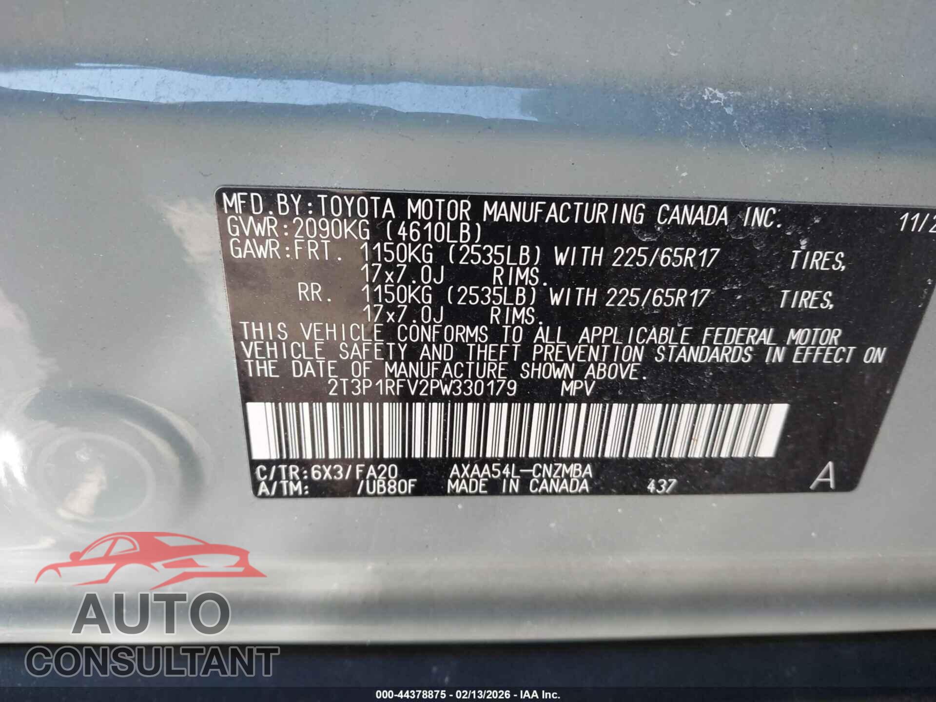 TOYOTA RAV4 2023 - 2T3P1RFV2PW330179
