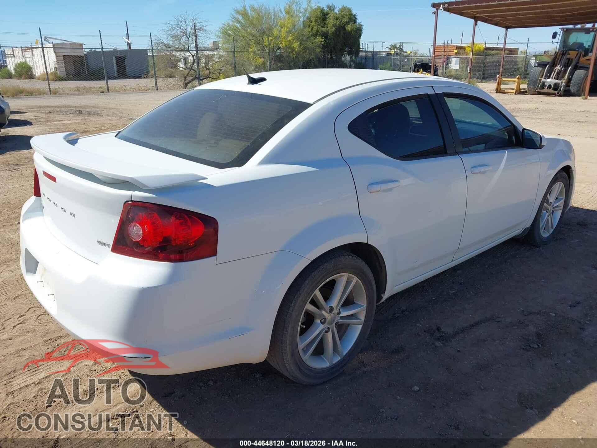 DODGE AVENGER 2012 - 1C3CDZCB8CN215317