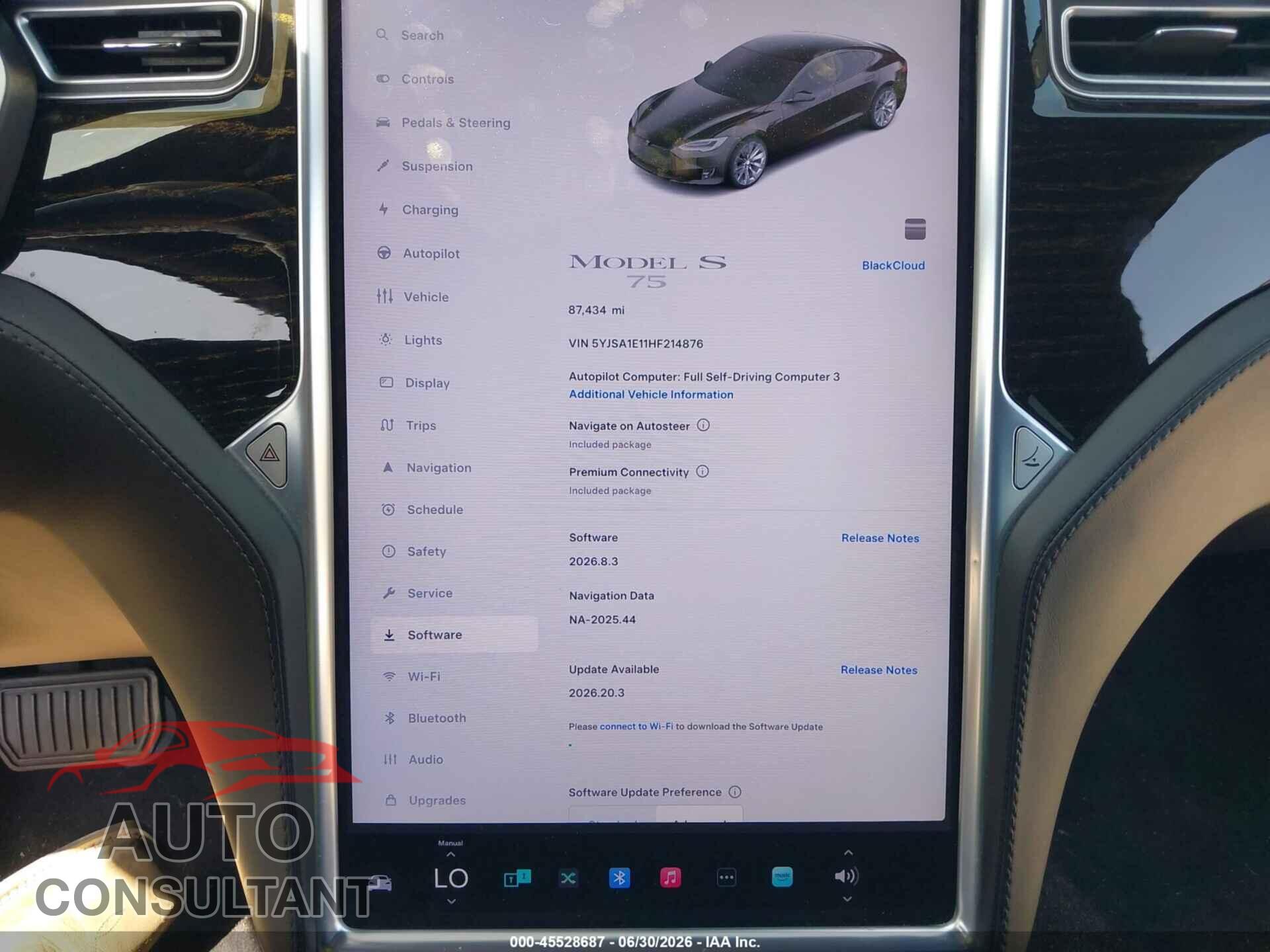 TESLA MODEL S 2017 - 5YJSA1E11HF214876