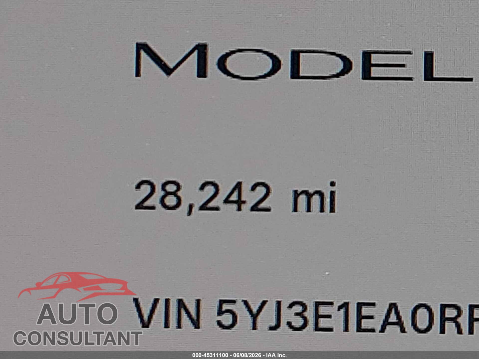 TESLA MODEL 3 2024 - 5YJ3E1EA0RF757498