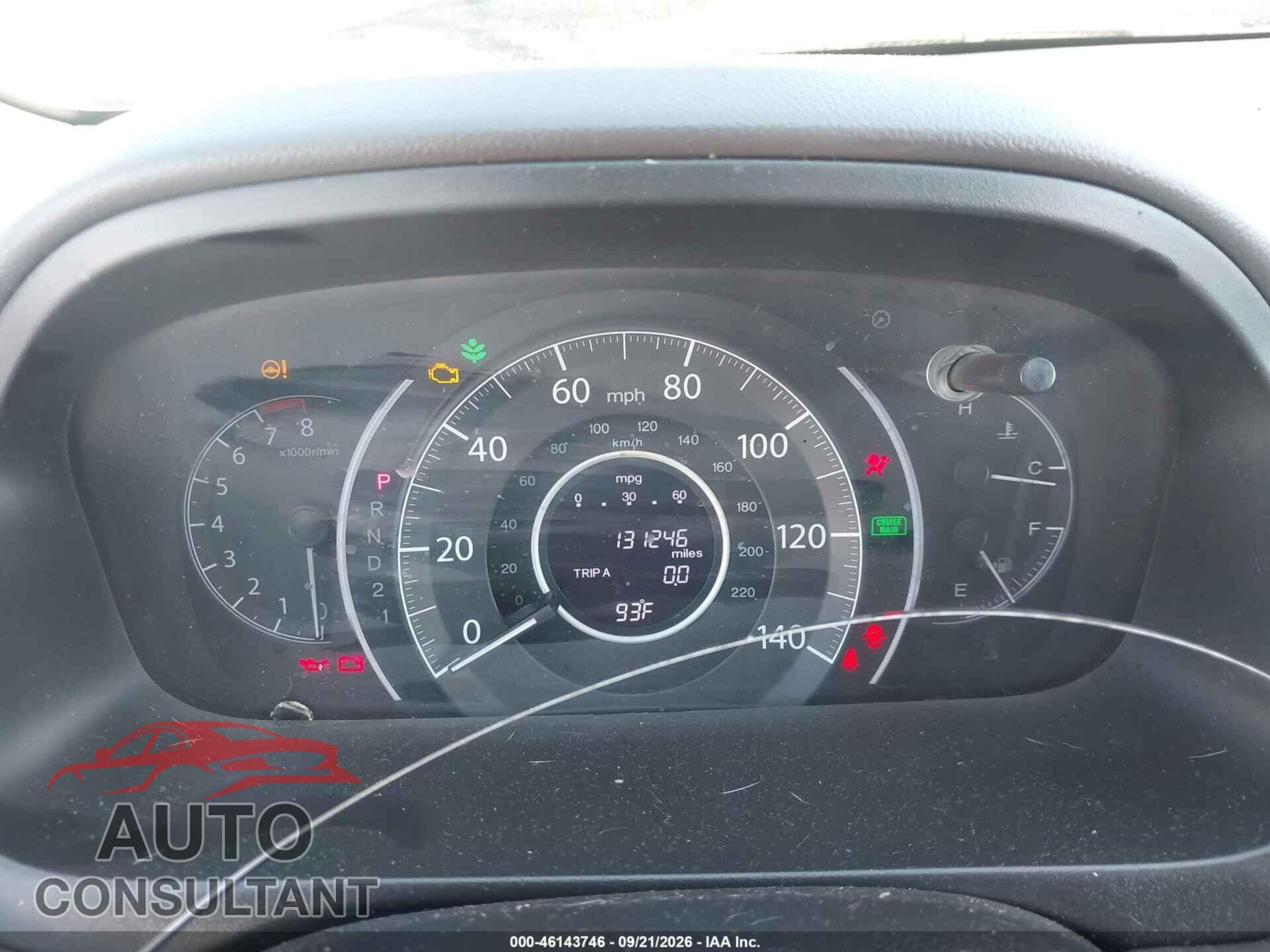 HONDA CR-V 2012 - 5J6RM3H73CL039967