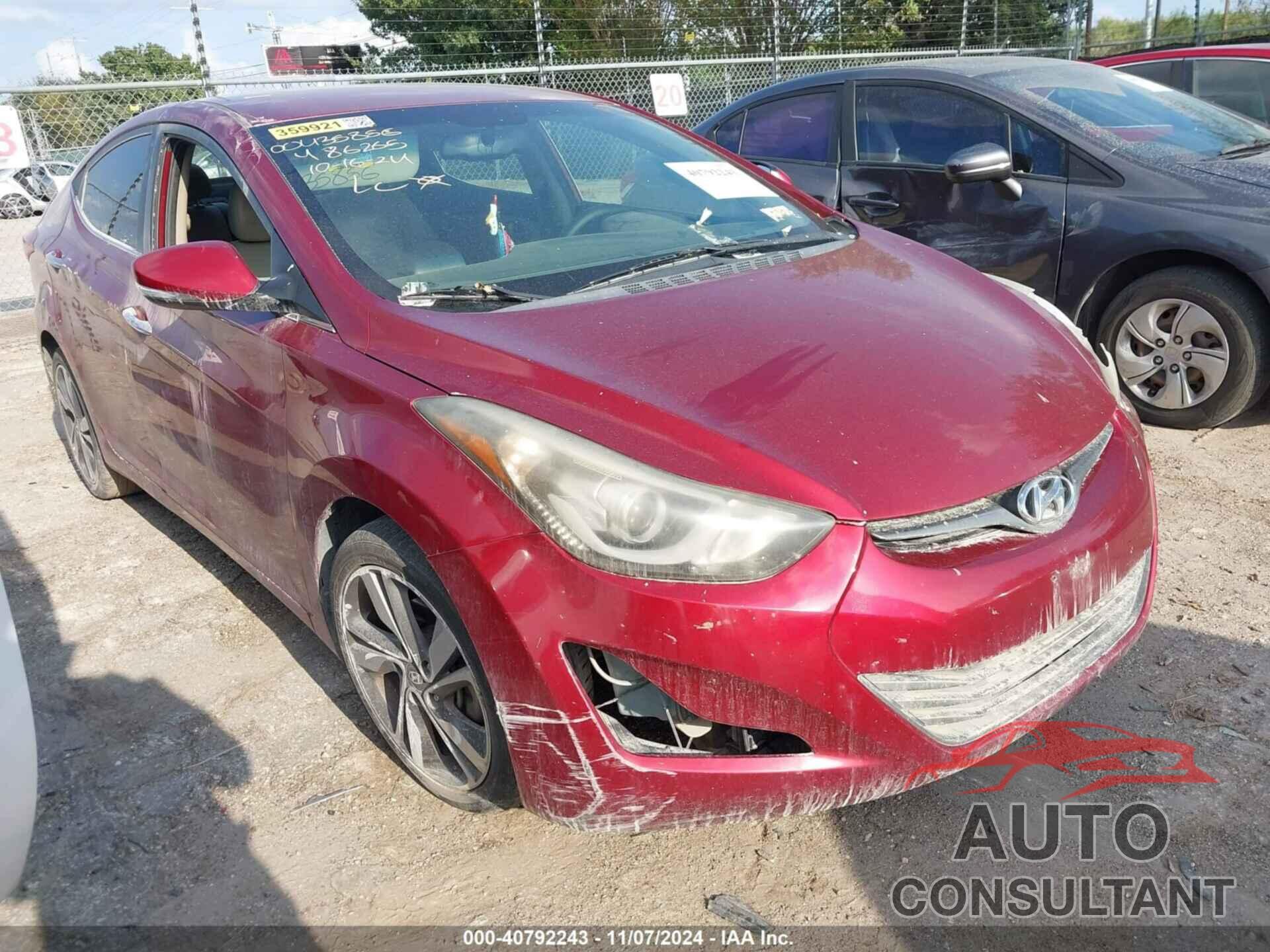 HYUNDAI ELANTRA 2014 - 5NPDH4AE0EH486265