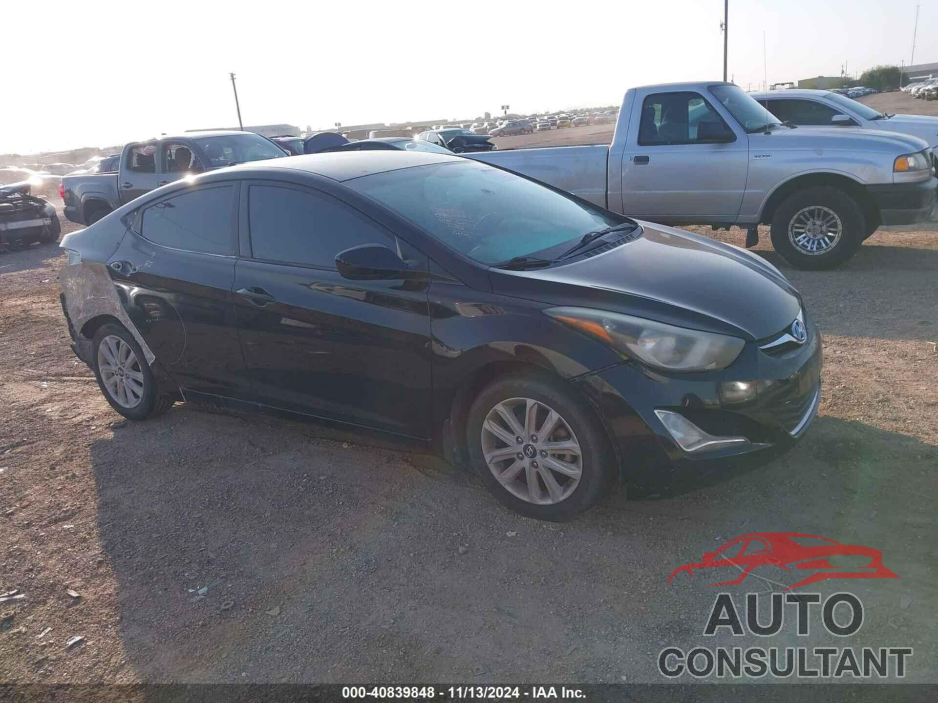 HYUNDAI ELANTRA 2014 - KMHDH4AE7EU179760