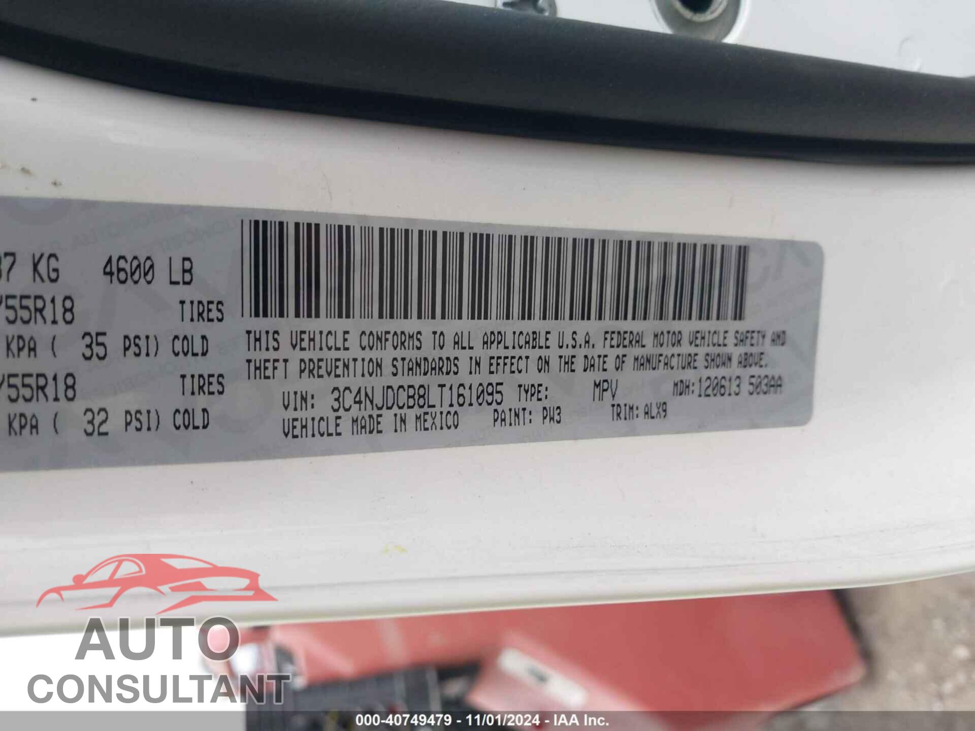 JEEP COMPASS 2020 - 3C4NJDCB8LT161095