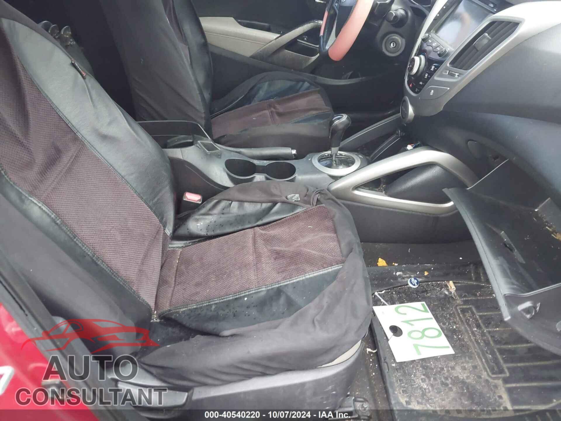 HYUNDAI VELOSTER 2012 - KMHTC6AD8CU060965