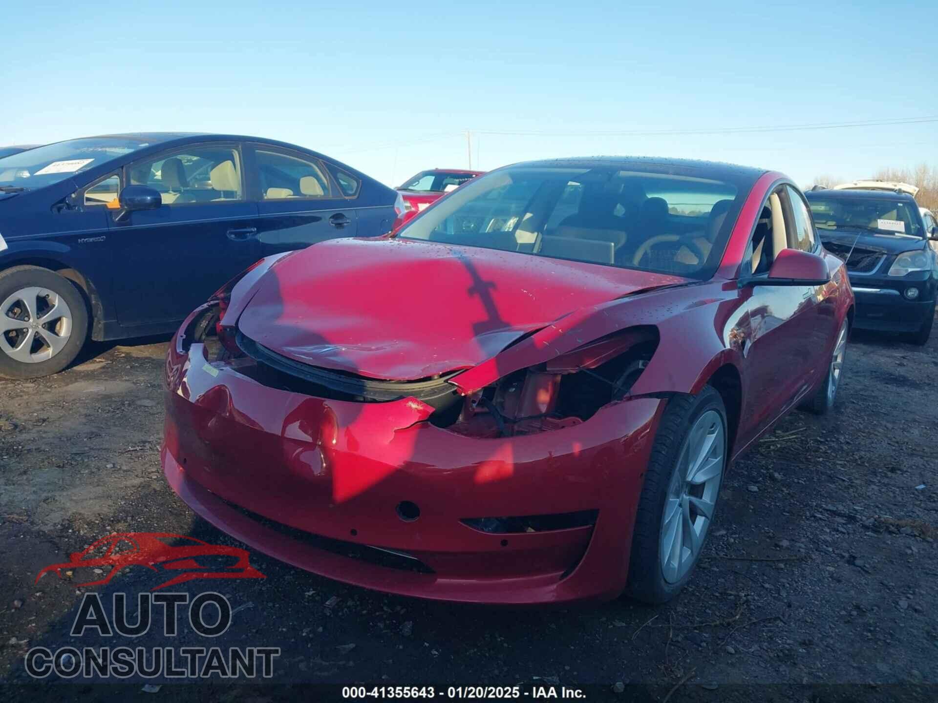 TESLA MODEL 3 2022 - 5YJ3E1EB8NF123391