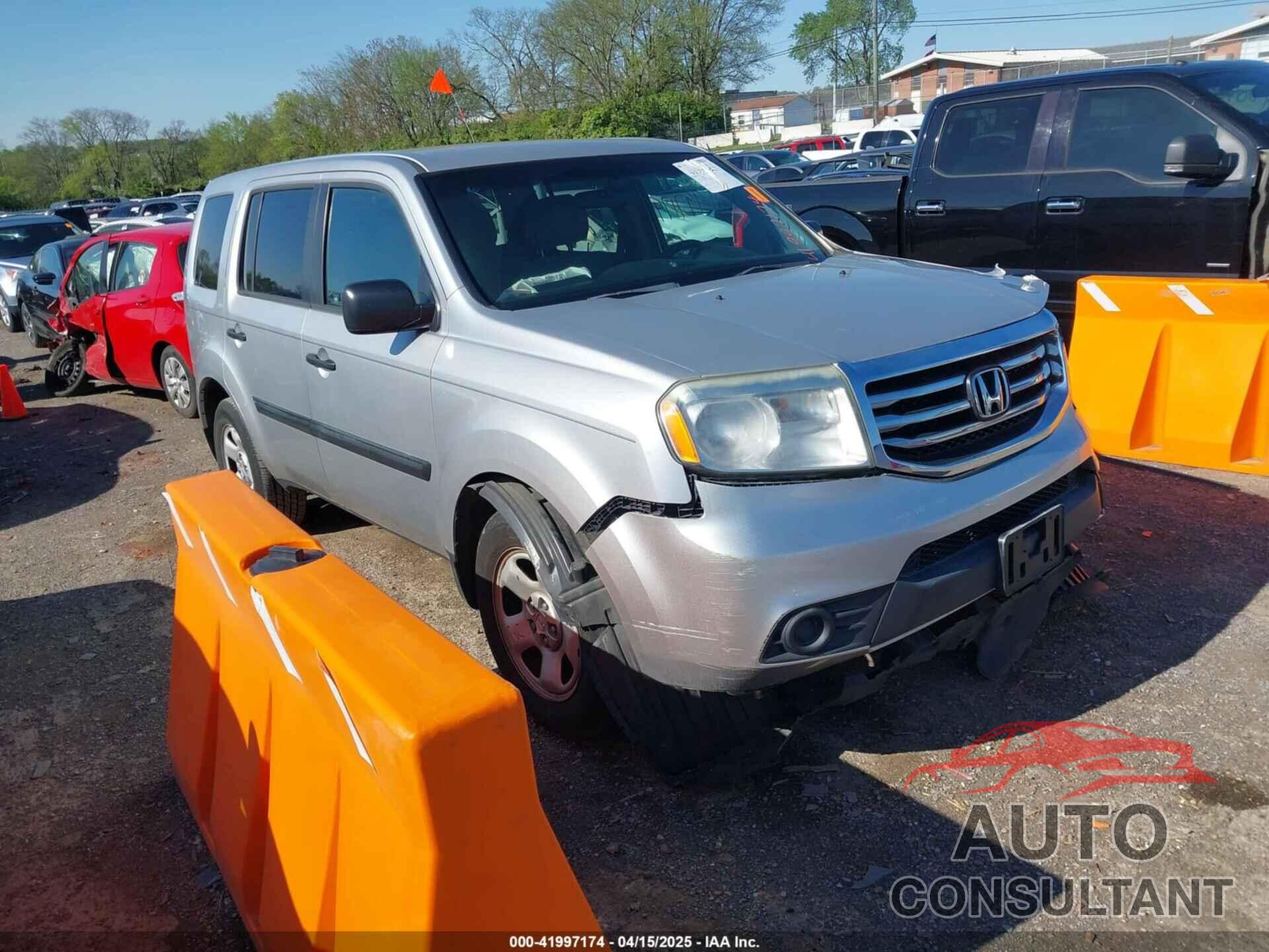 HONDA PILOT 2012 - 5FNYF3H26CB003287