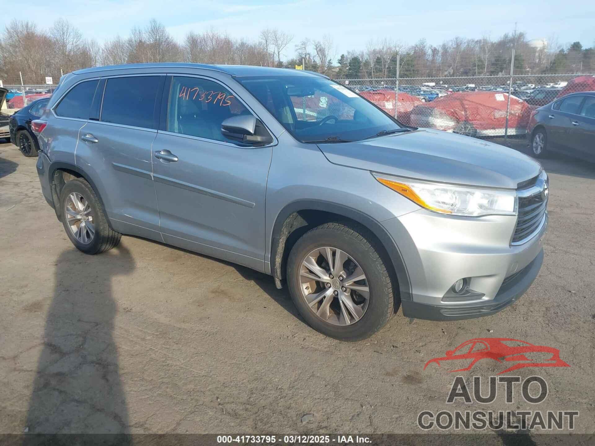TOYOTA HIGHLANDER 2014 - 5TDJKRFH8ES023160