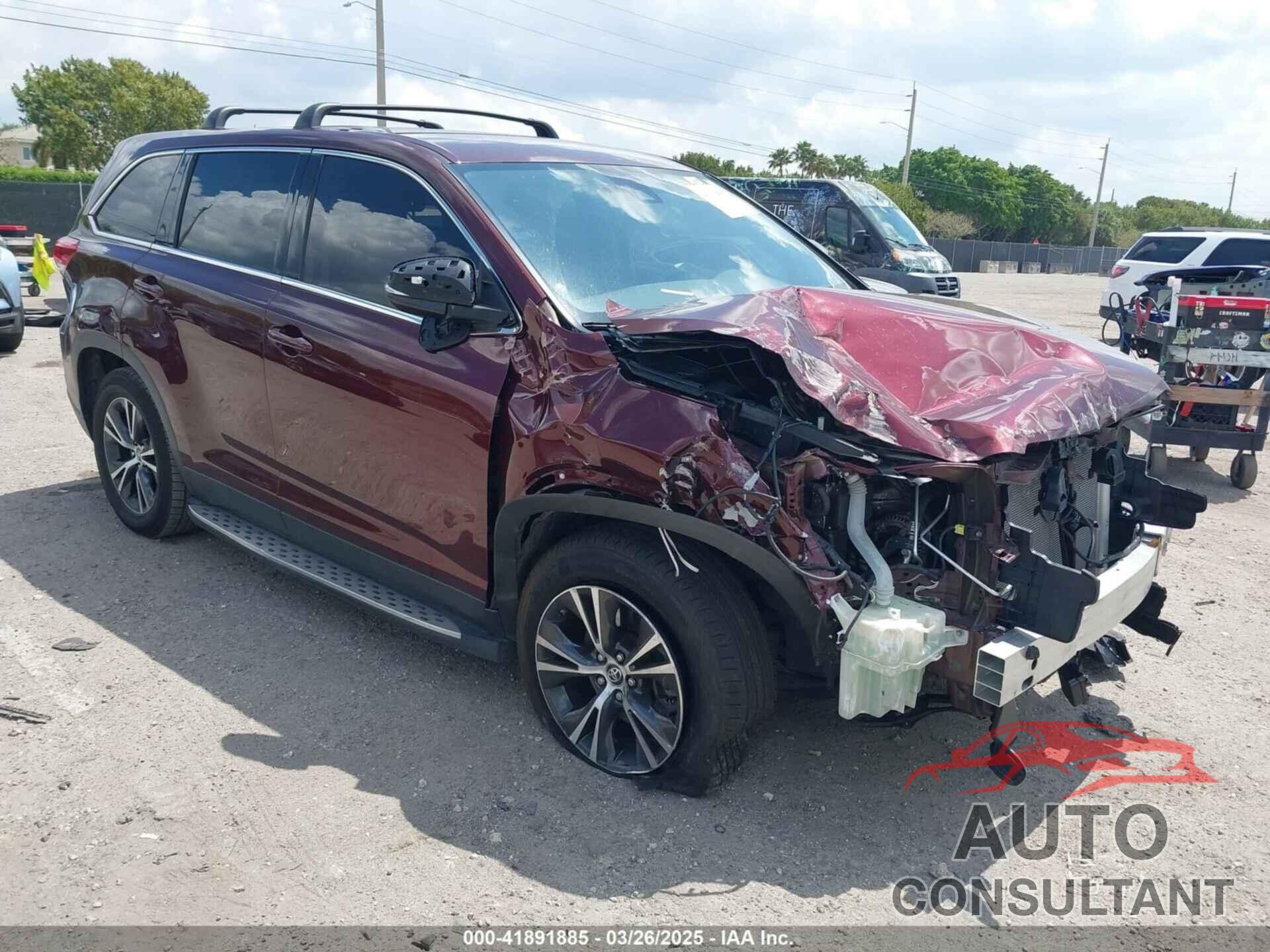 TOYOTA HIGHLANDER 2019 - 5TDZARFH5KS054593