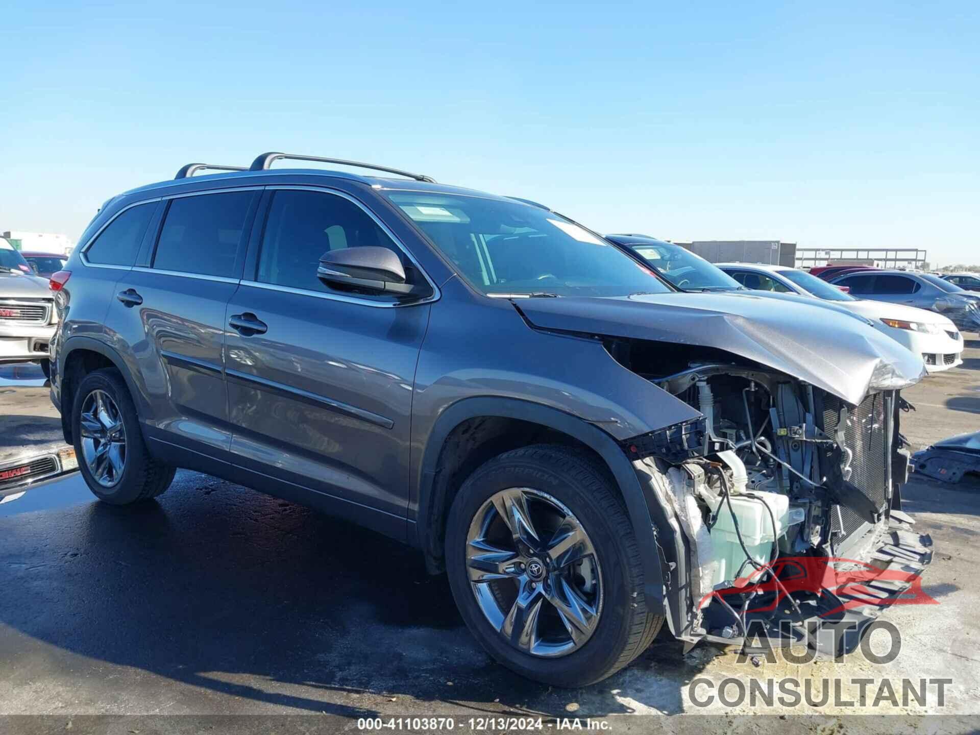 TOYOTA HIGHLANDER 2018 - 5TDDZRFH7JS901163