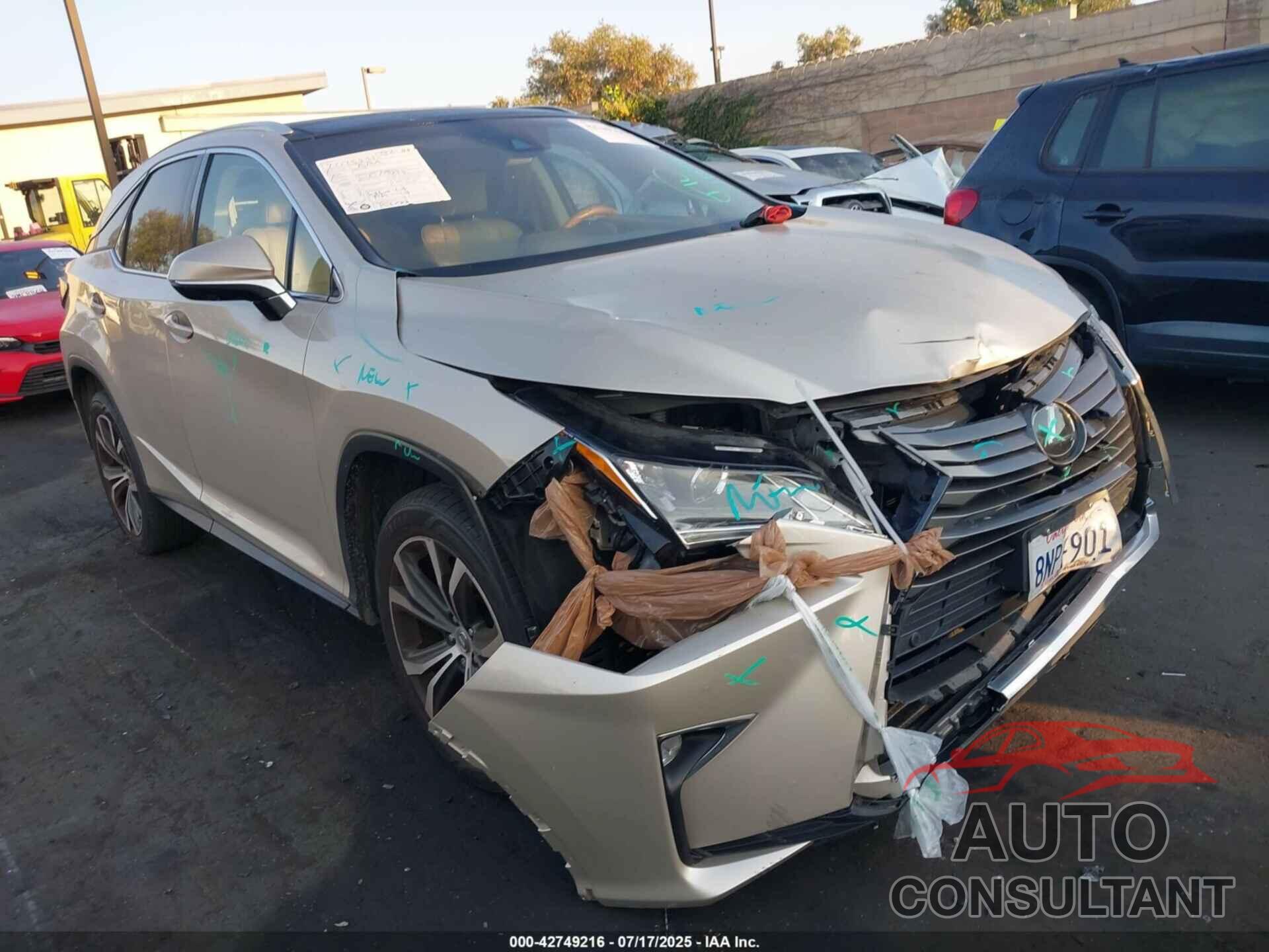 LEXUS RX 350 2017 - 2T2ZZMCA4HC036523