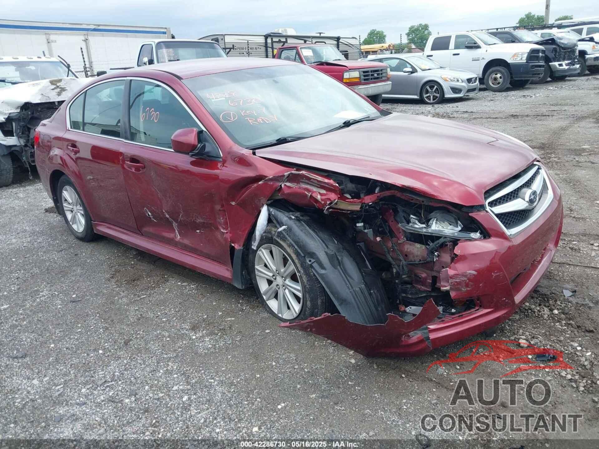 SUBARU LEGACY 2012 - 4S3BMBA62C3039350