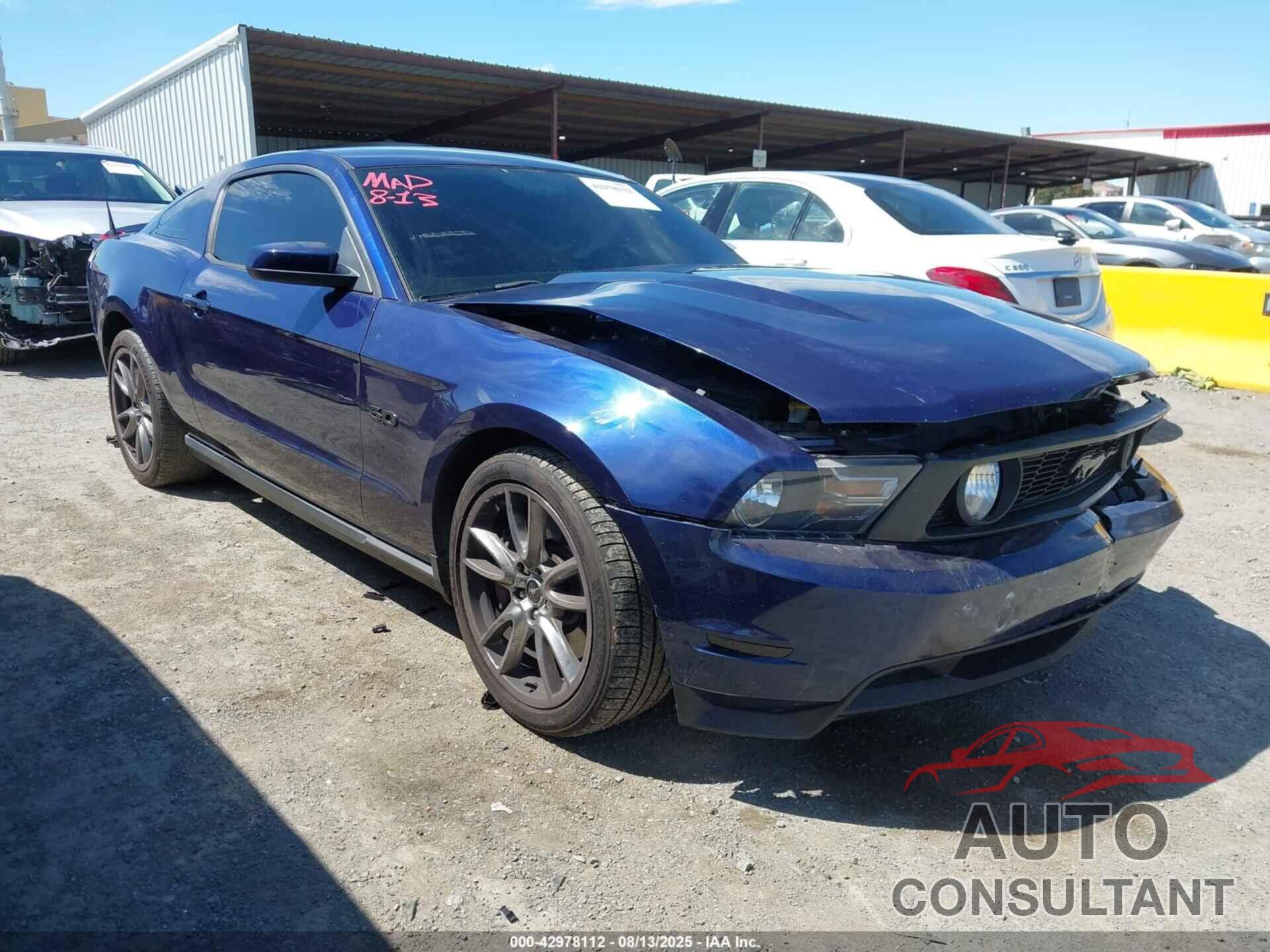 FORD MUSTANG 2012 - 1ZVBP8CF8C5282296