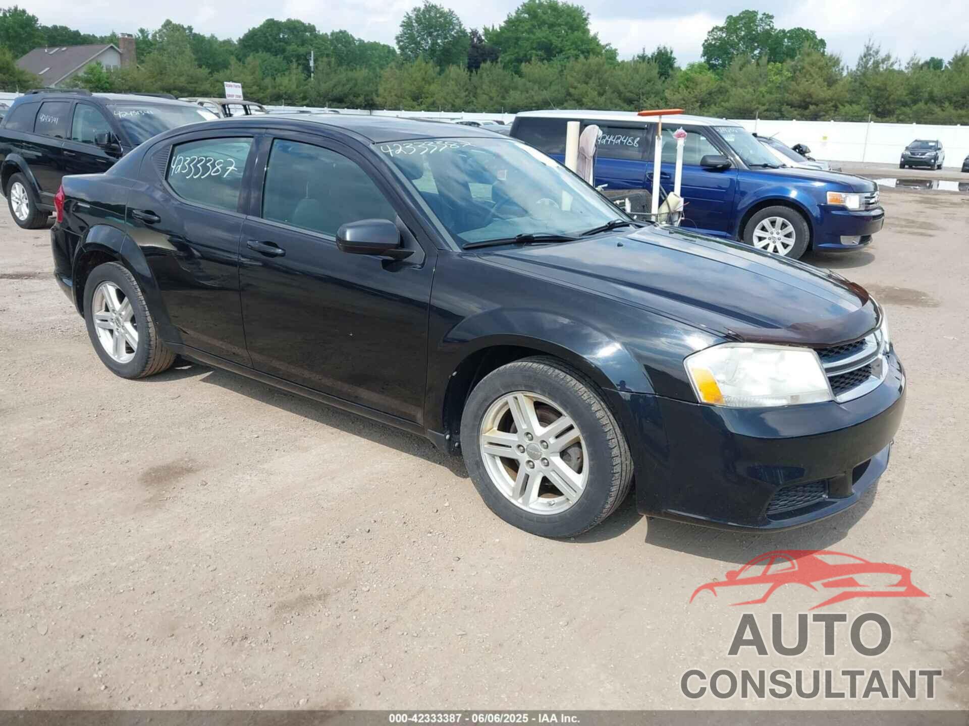 DODGE AVENGER 2012 - 1C3CDZCB8CN144622