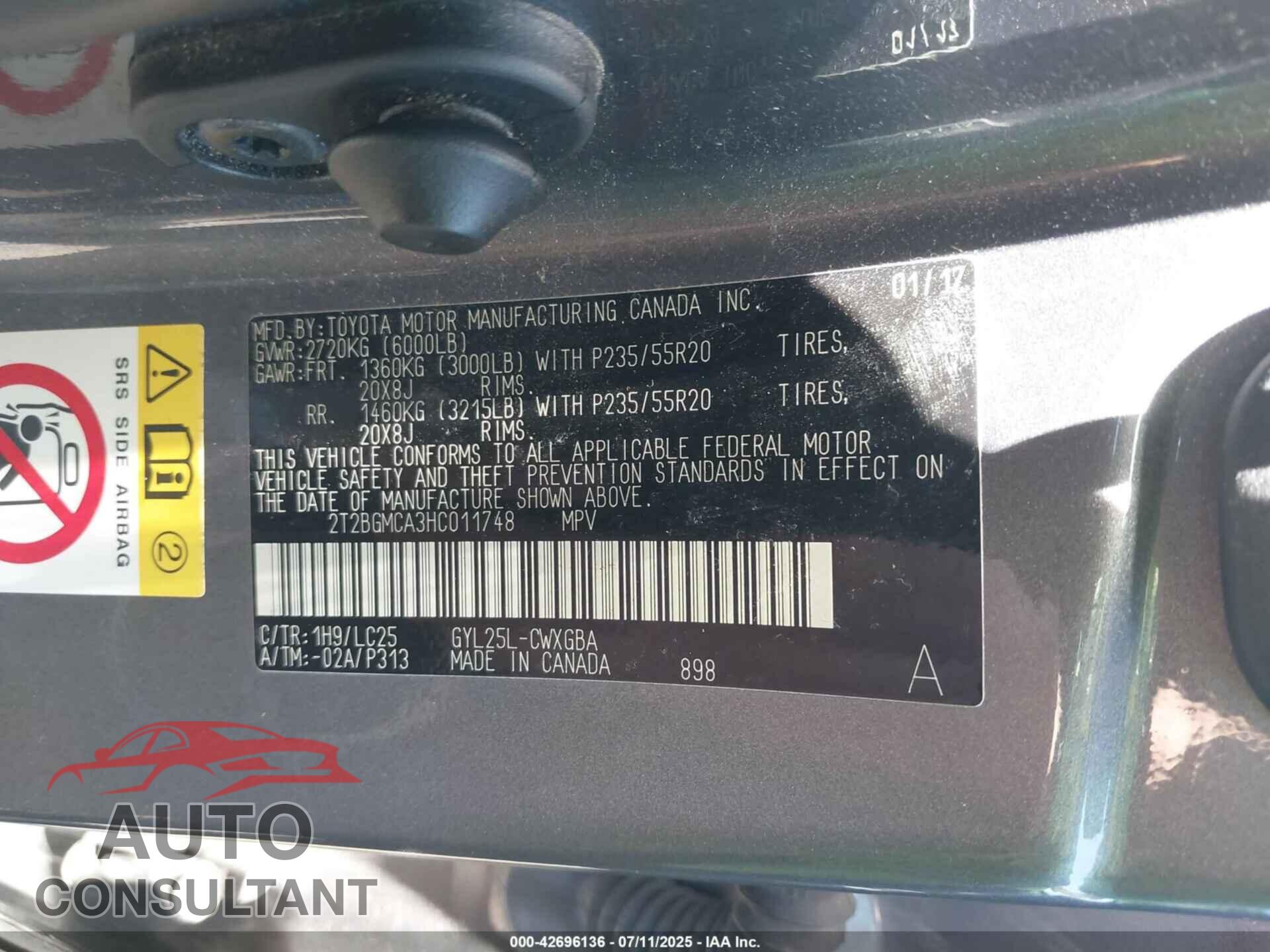 LEXUS RX 450H 2017 - 2T2BGMCA3HC011748